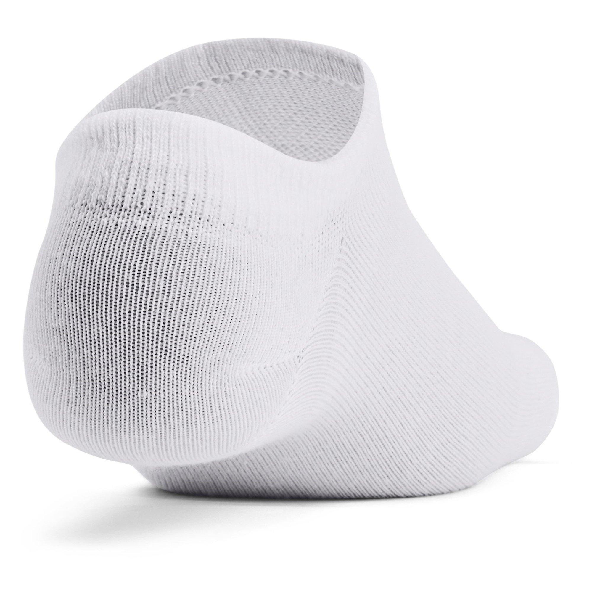 Branco - Under Armour - Armour Essential 6-Pack No-Show Socks Unisex - 3