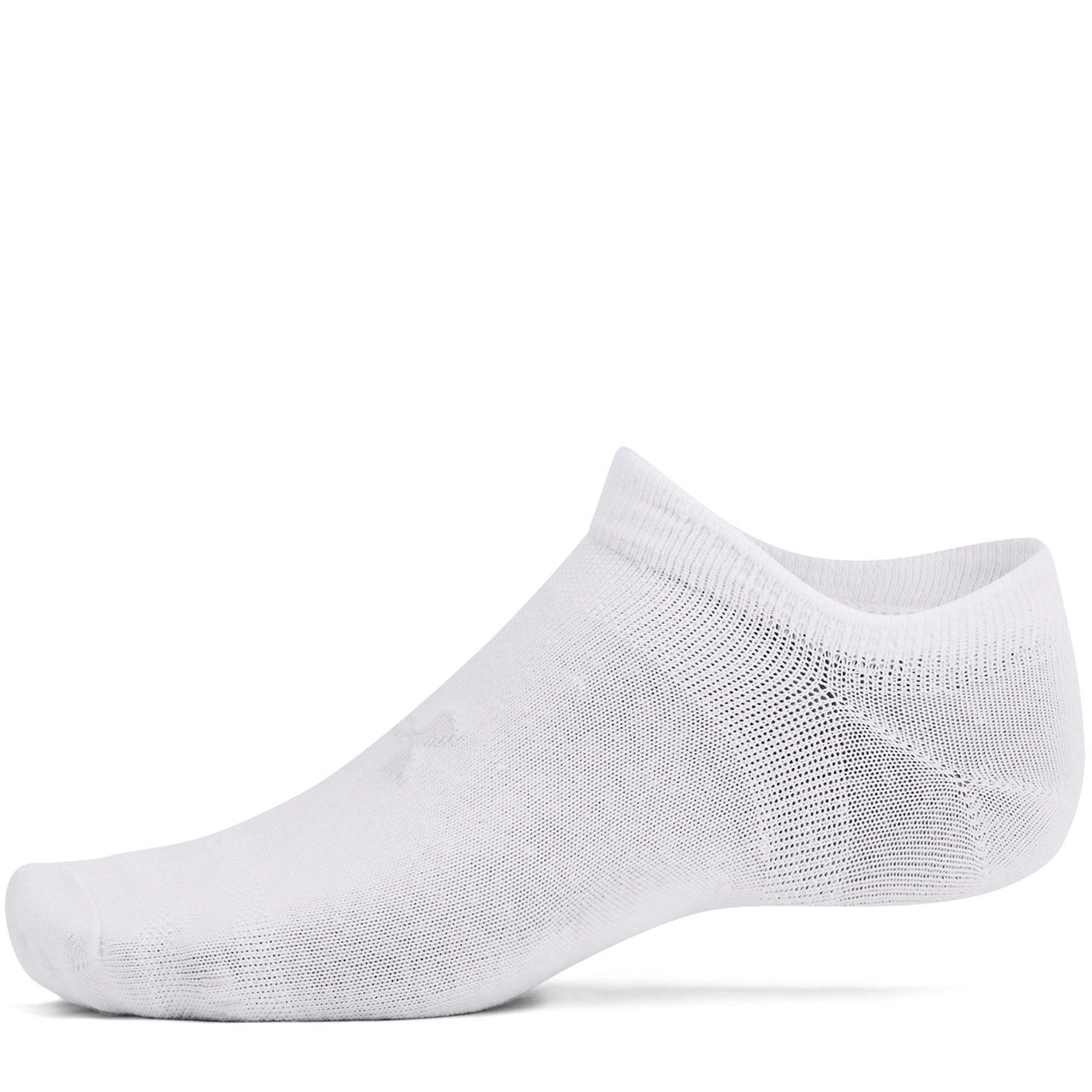 Branco - Under Armour - Armour Essential 6-Pack No-Show Socks Unisex - 4