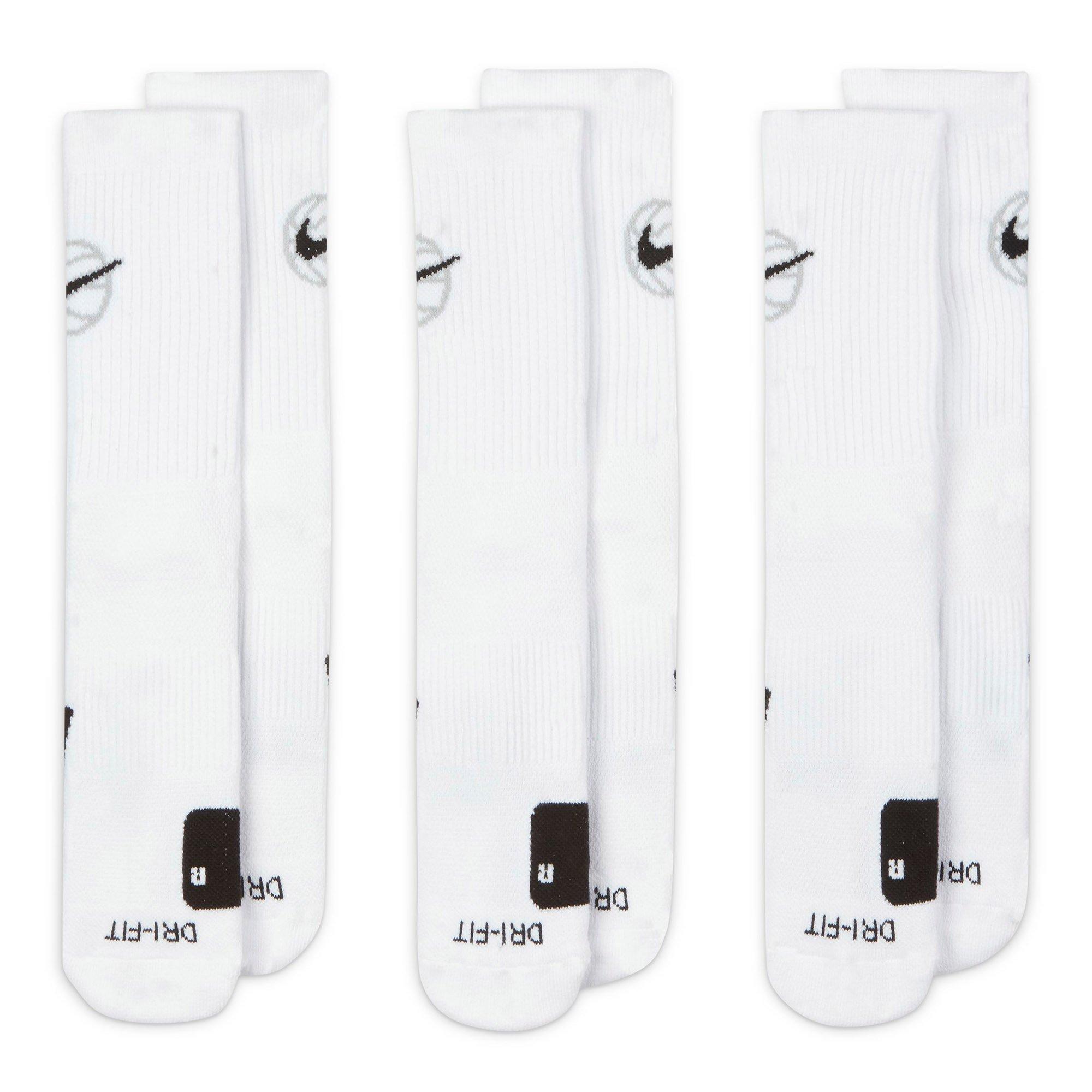 White/Black - Nike - Everyday Crew Socks 3 Pack - 3