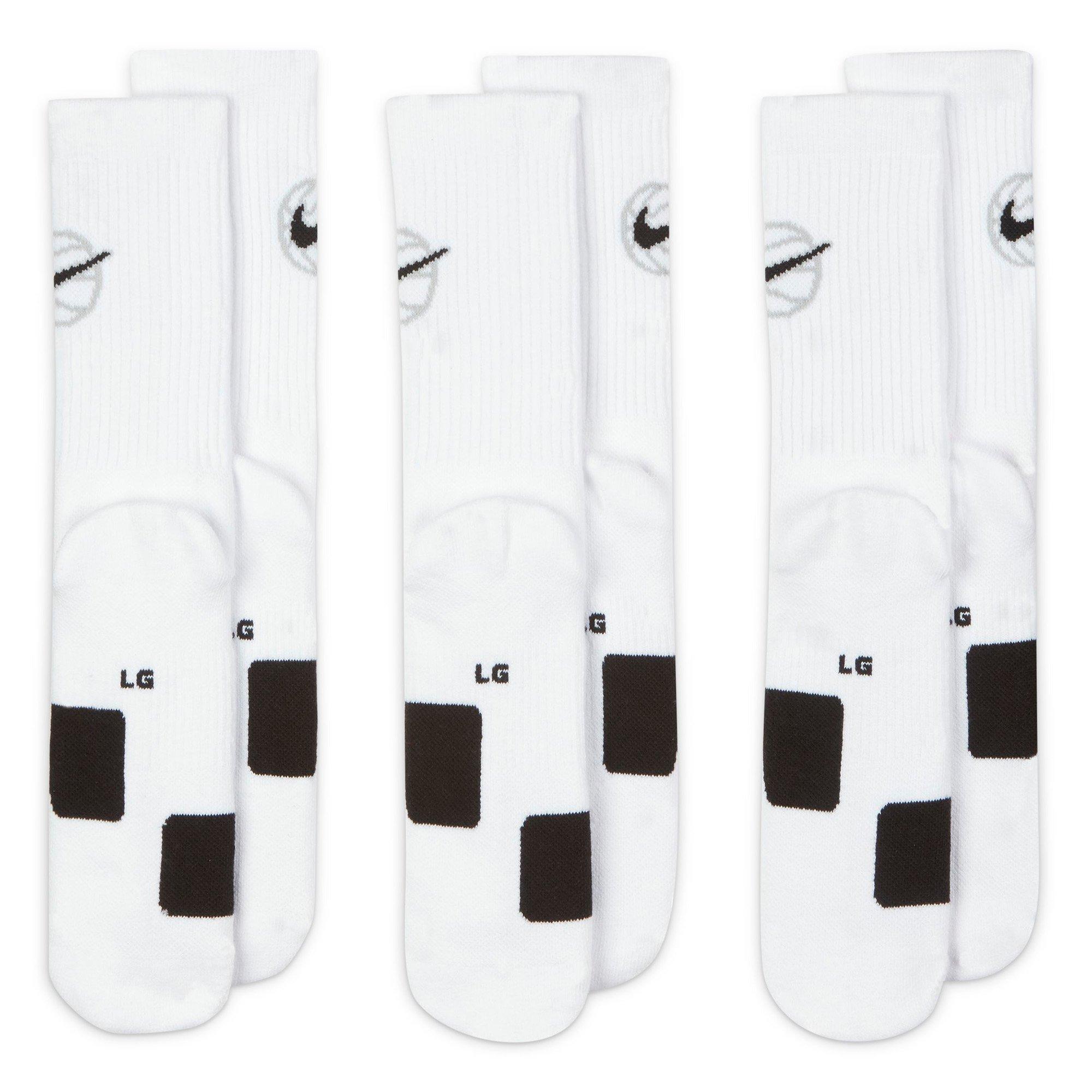 White/Black - Nike - Everyday Crew Socks 3 Pack - 4
