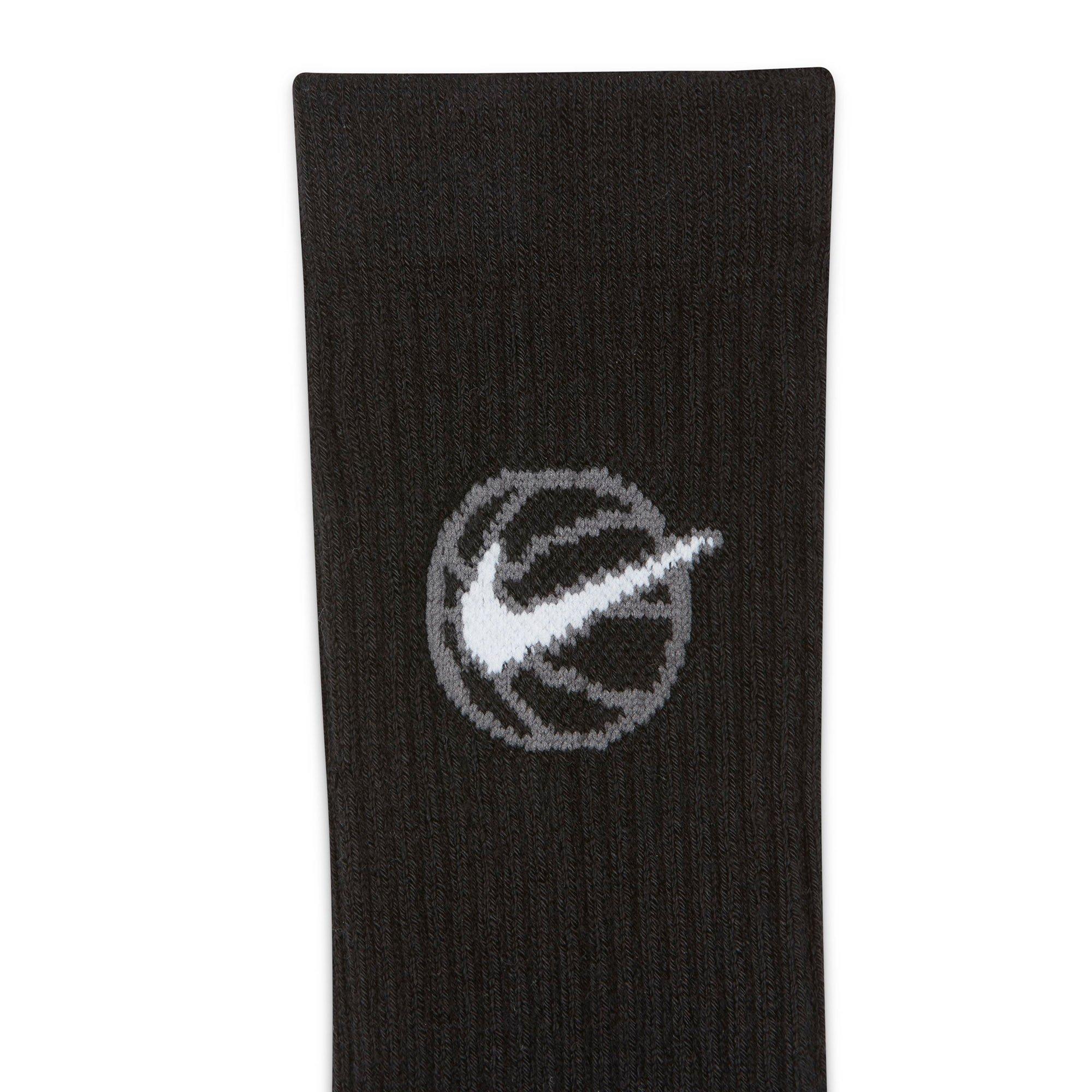 Black/White - Nike - Everyday Crew Socks 3 Pack - 6
