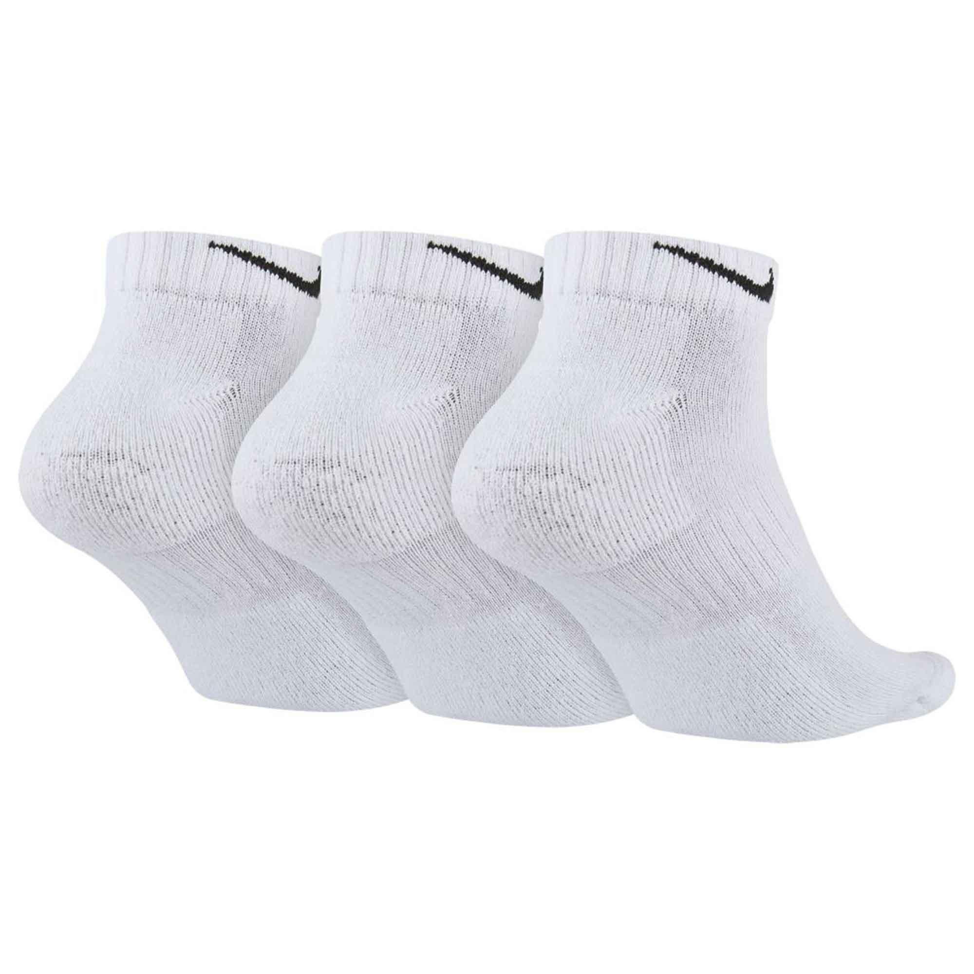 White/Black - Nike - Everyday Cushioned Adults Low Socks 3 Pack - 2
