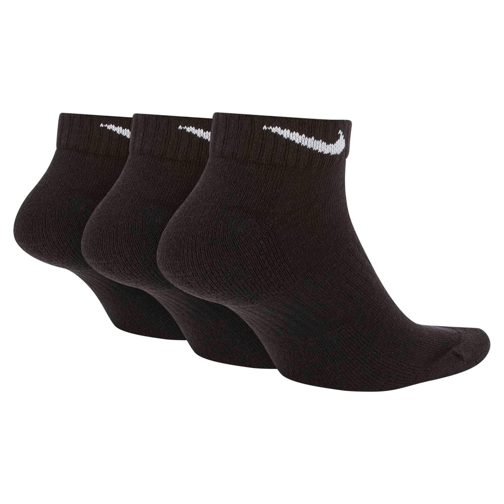 Black/White - Nike - Everyday Cushioned Adults Low Socks 3 Pack - 2