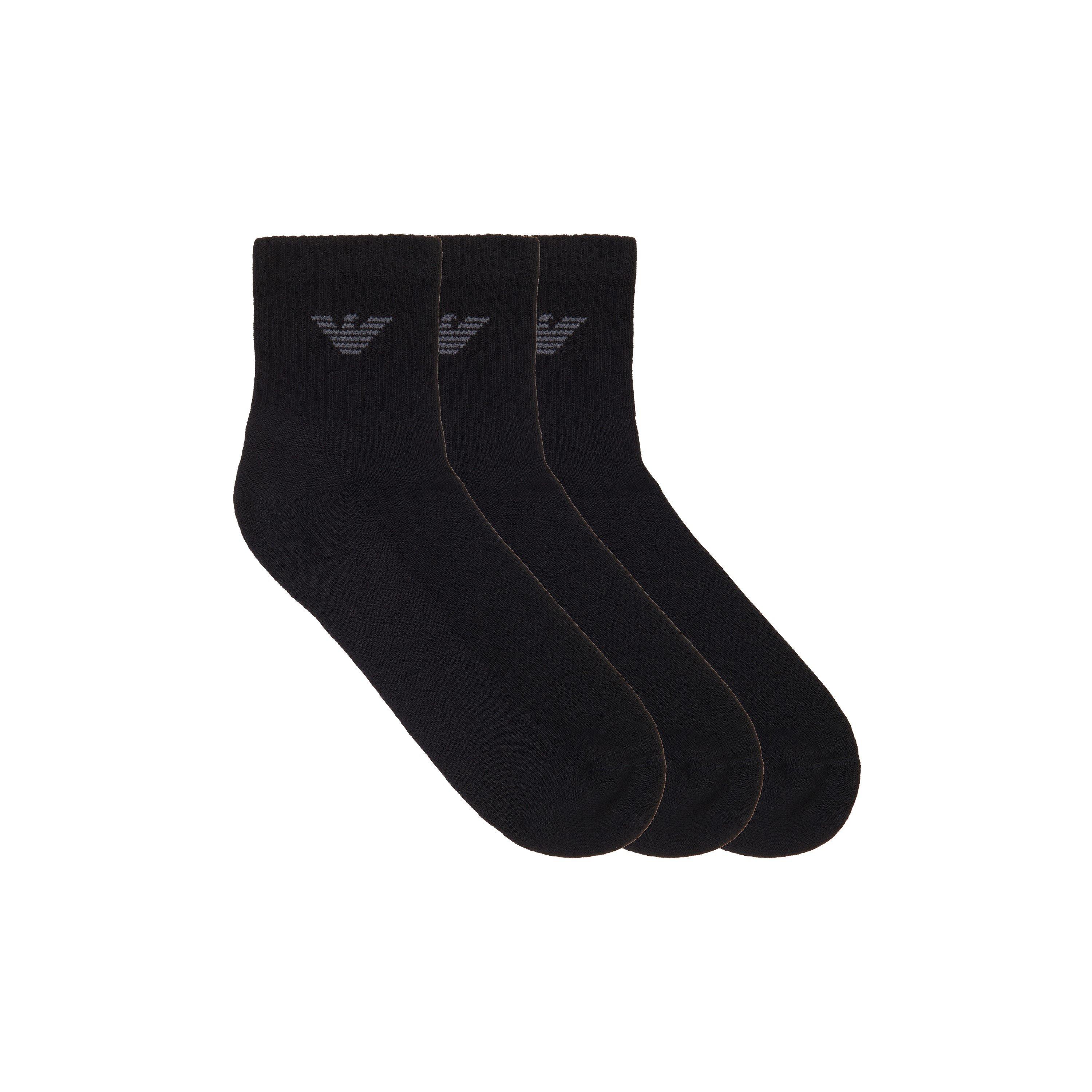 Black MC061 - Emporio Armani - Men's Trainer Socks - 2