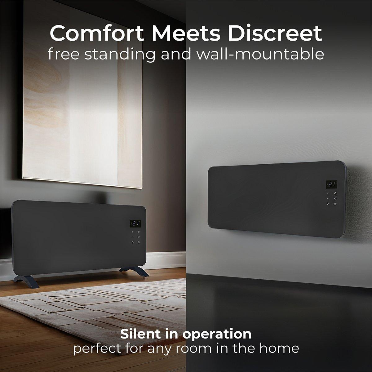 Slate Grey - Masterplug - AURALINE SMARTENERGY GLASS PANEL HEATER 2000W SLAT - 6