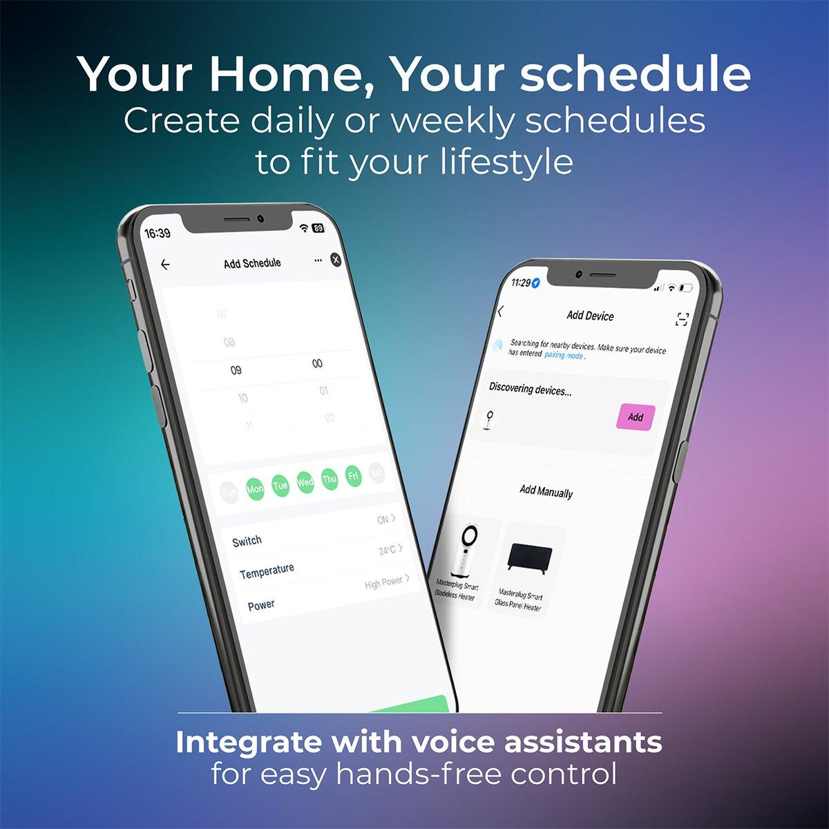 Slate Grey - Masterplug - AURALINE SMARTENERGY GLASS PANEL HEATER 2000W SLAT - 7