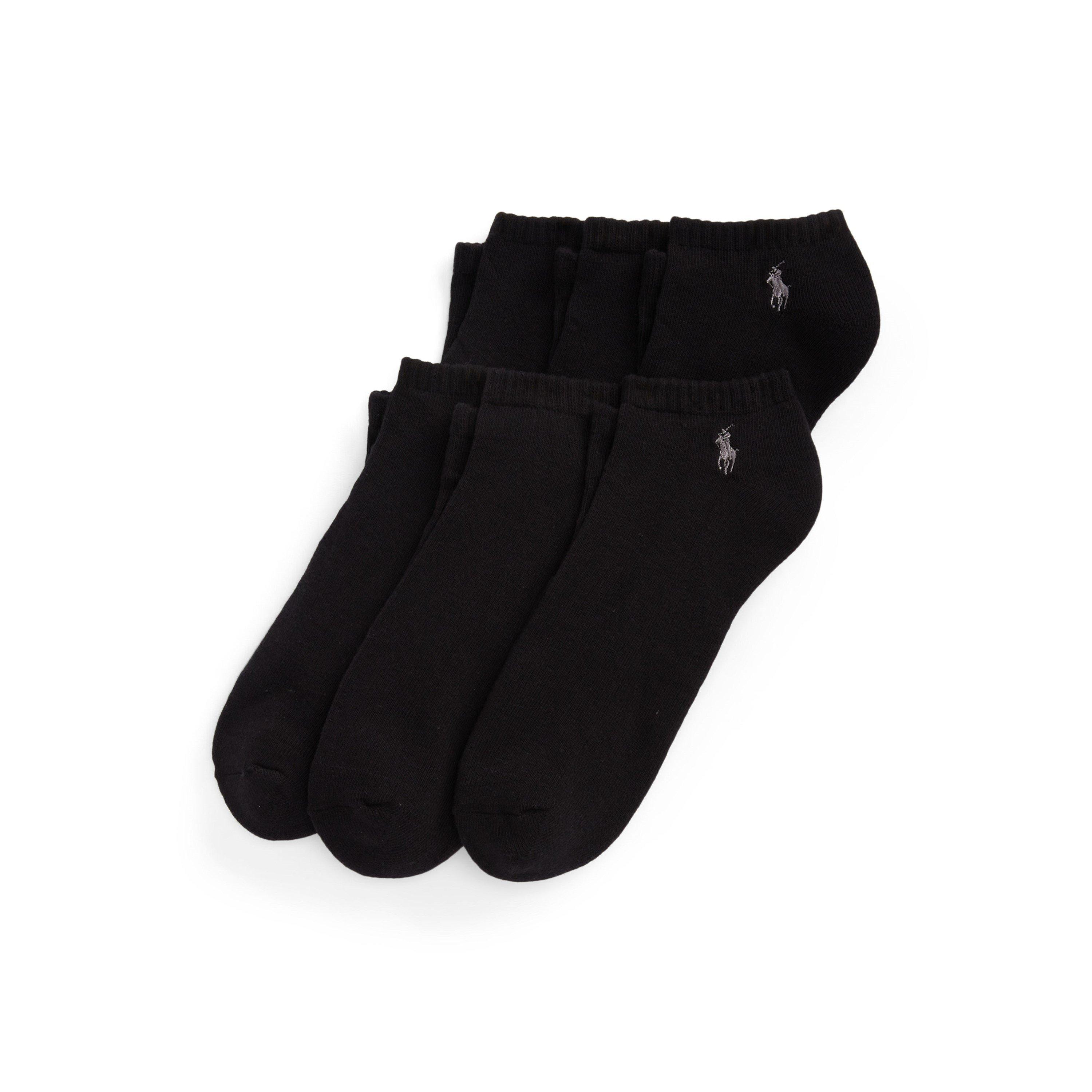 Black 001 - Polo Ralph Lauren - Six Pack Classic Trainer Socks - 1