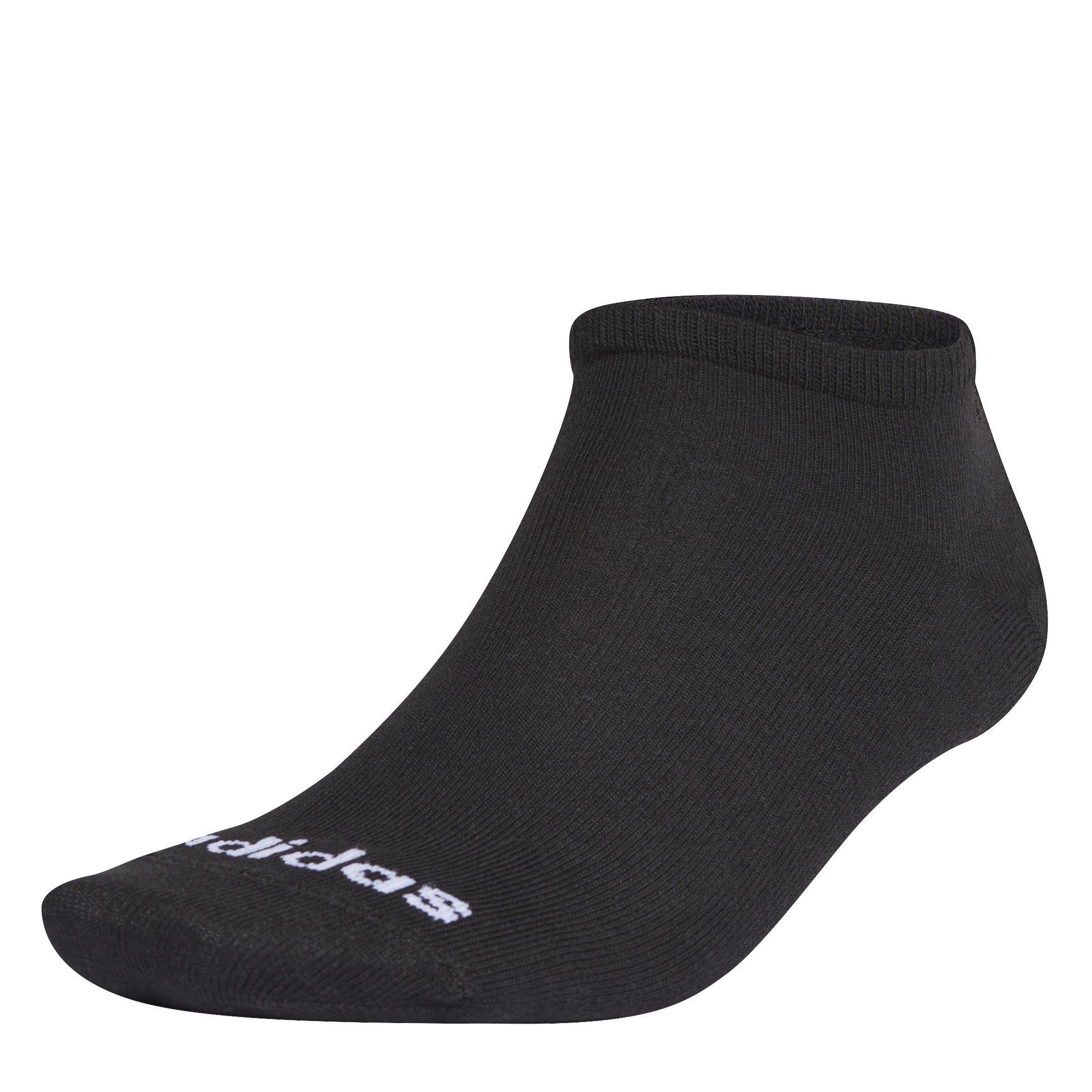 Preto/Branco - adidas - Low Cut 3 Pack No Show Socks - 2