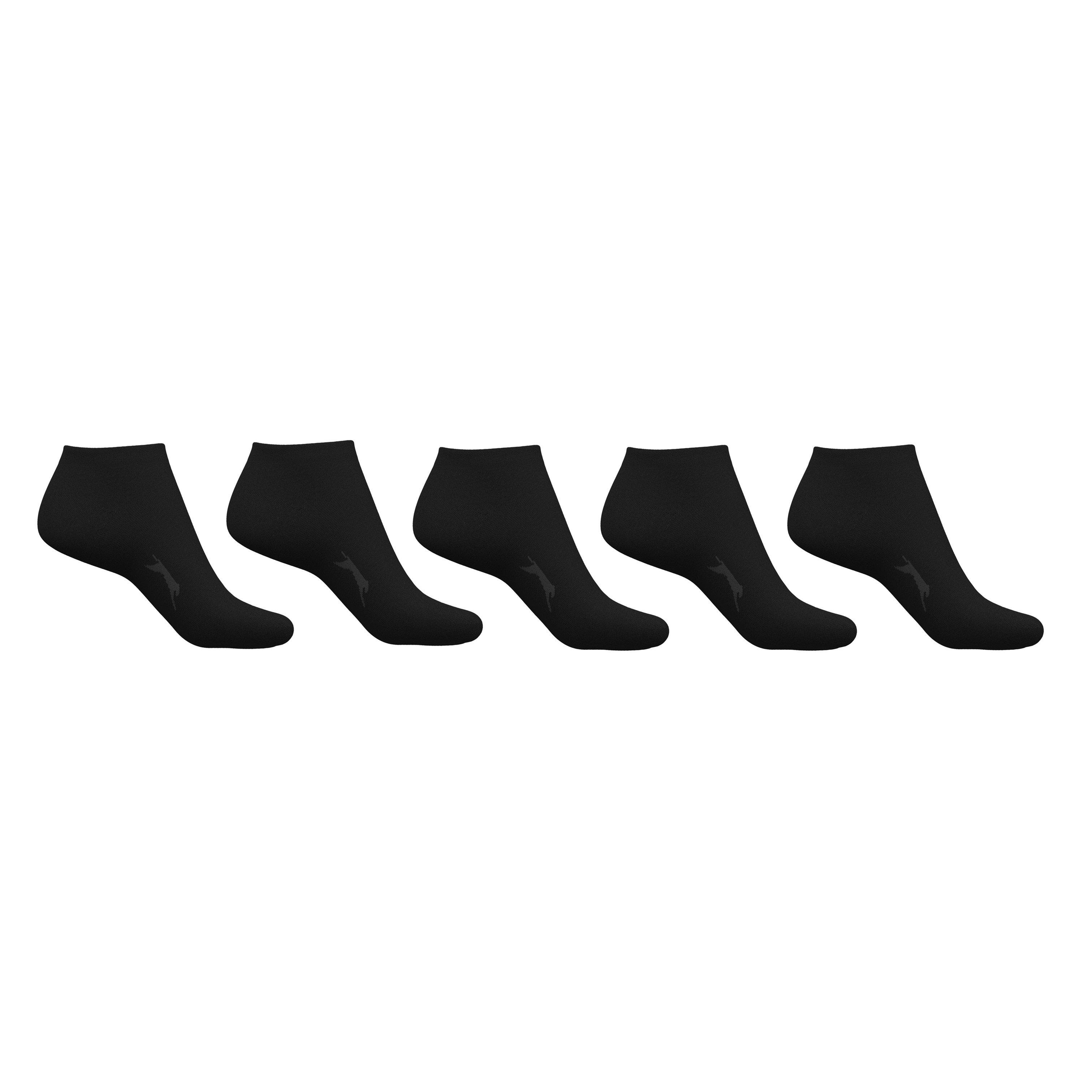 Slazenger Boys 5 Pack Trainers Socks Childrens - Black - Children's C8-C13