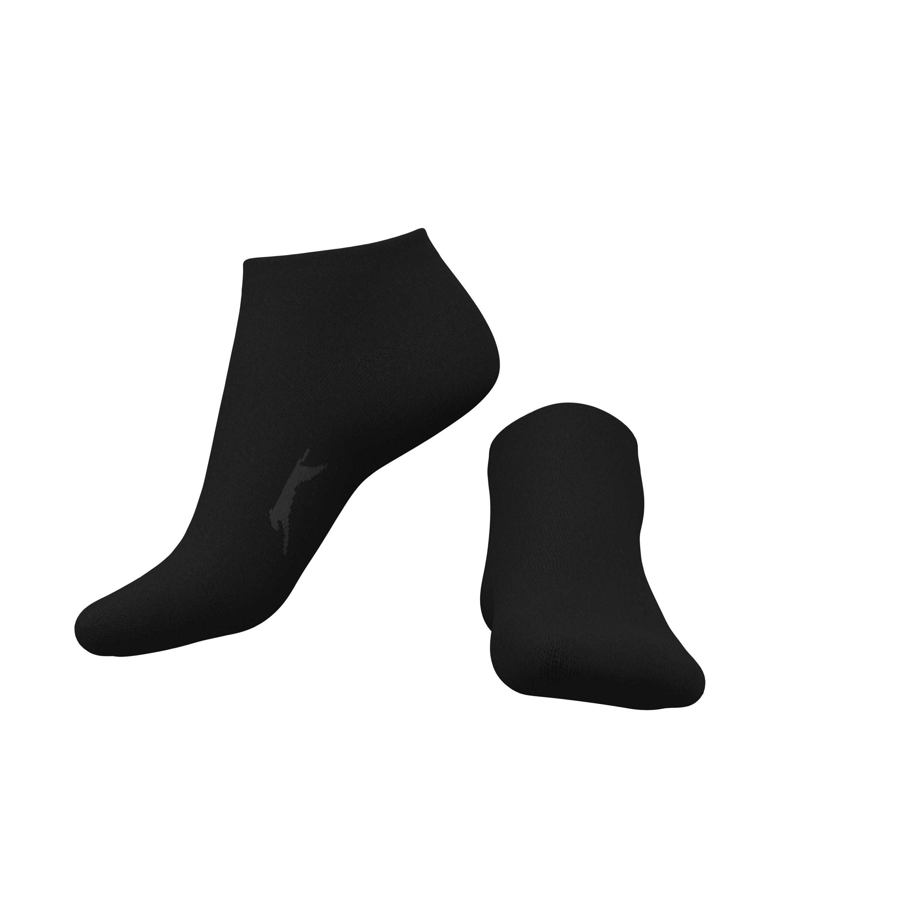 Black - Slazenger - 5 Pack Trainer Socks Junior Size 1-6 - 3