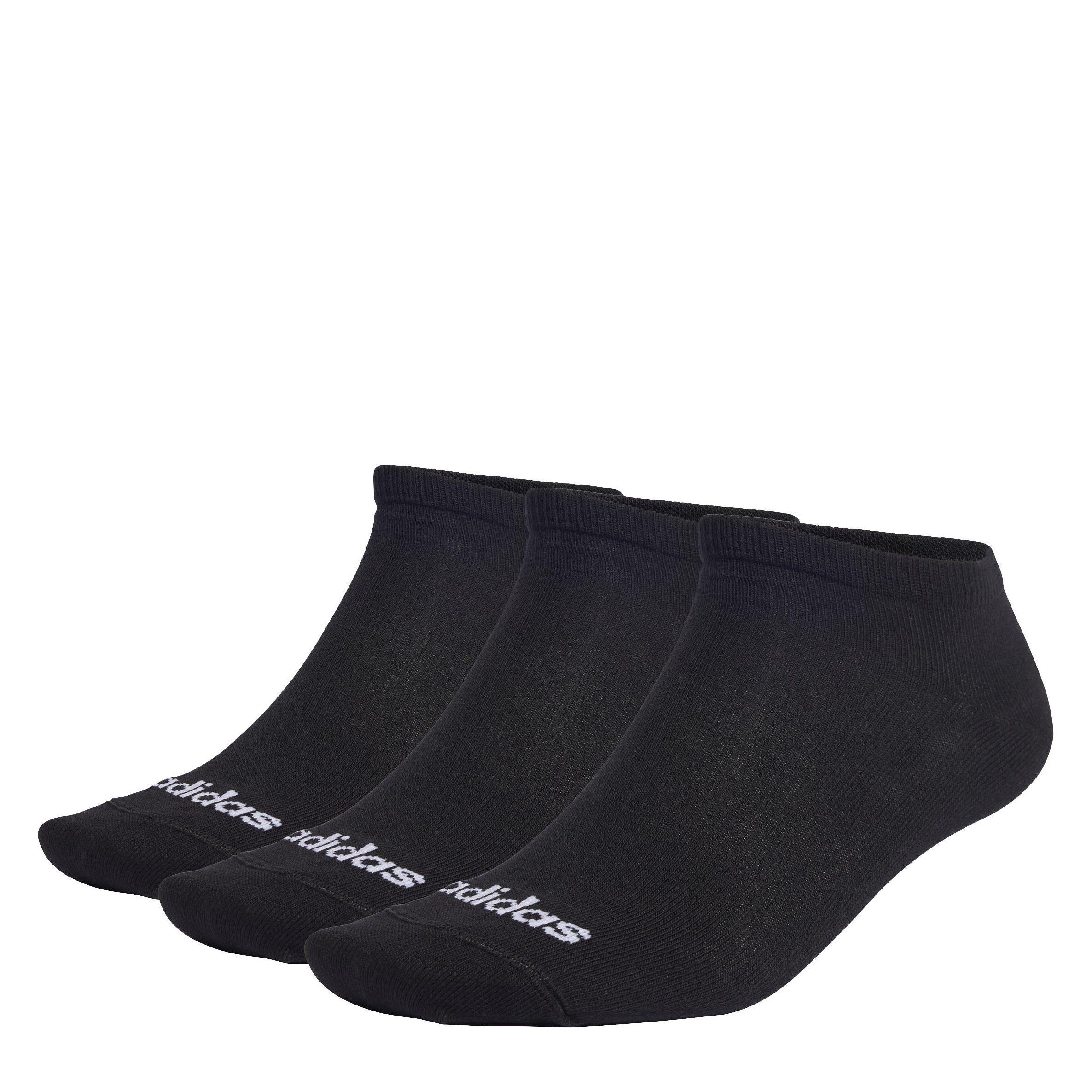 Black/White - adidas - Low Cut 3 Pack No Show Socks - 1
