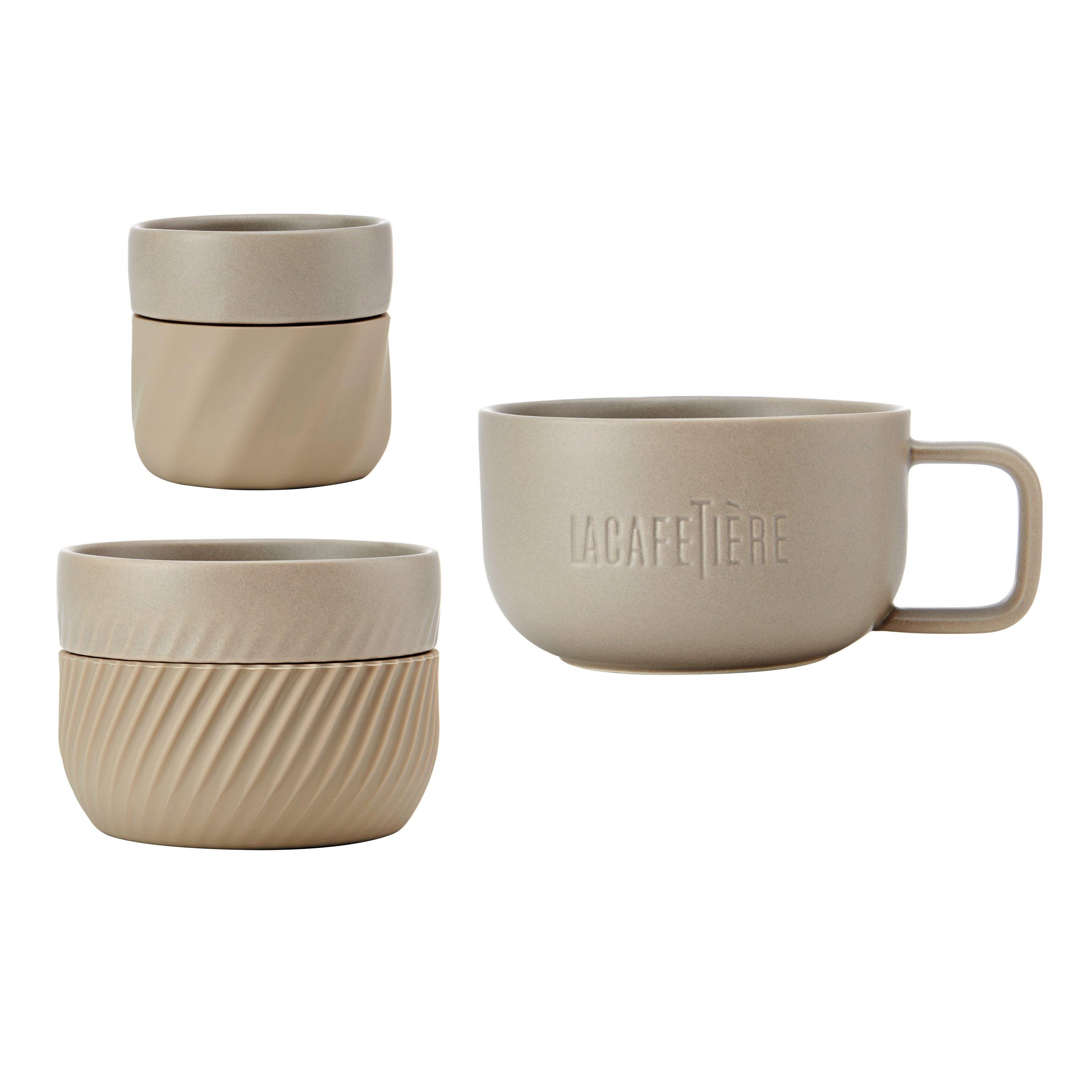 La Cafetiere La Cafetière 3pc, Family Mug Set - Cream