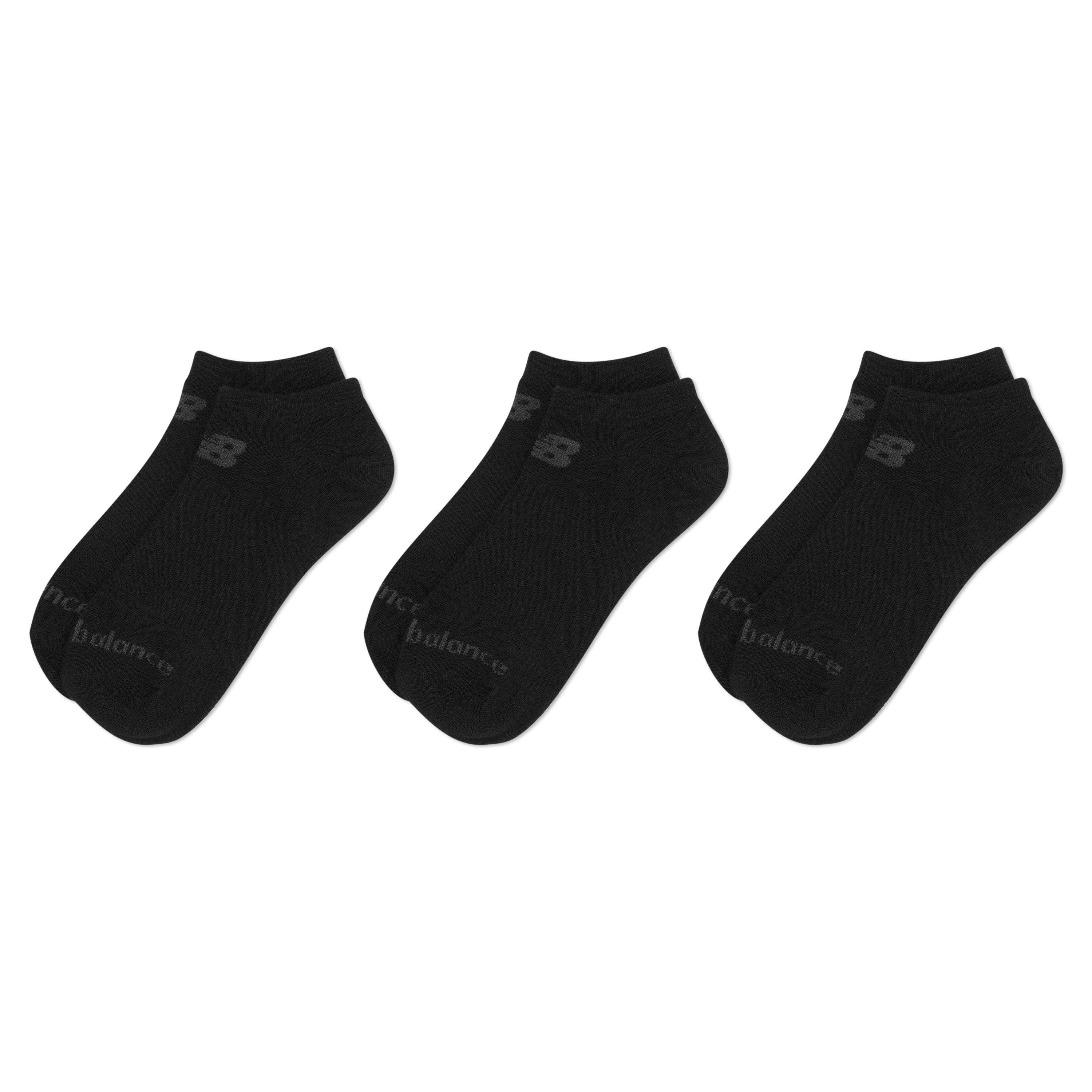 Black - New Balance - New 3 Pack No Show Socks - 2