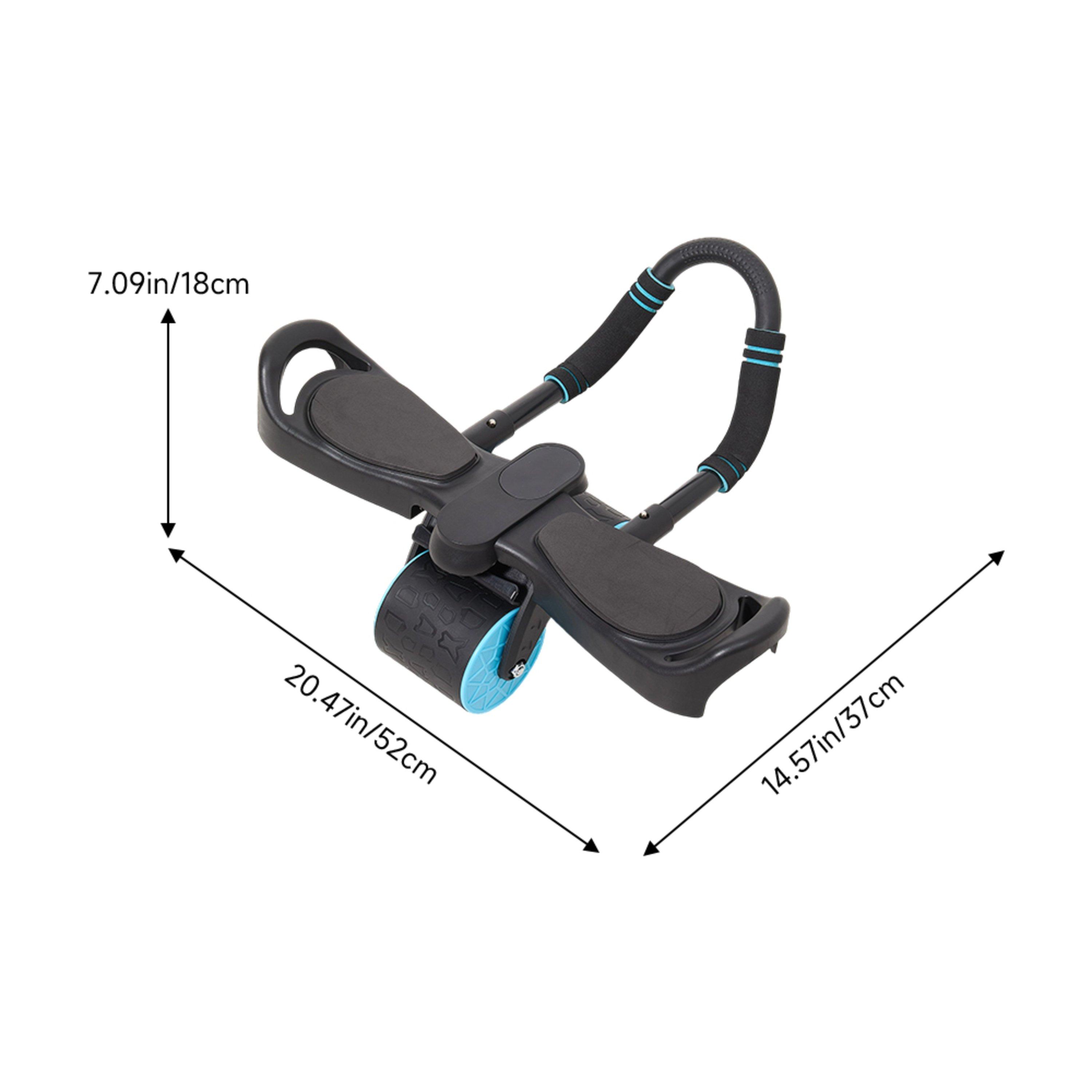 Black/Blue - LIFE IDEAS SPORT - Abdominal Roller with 2 weels - 3