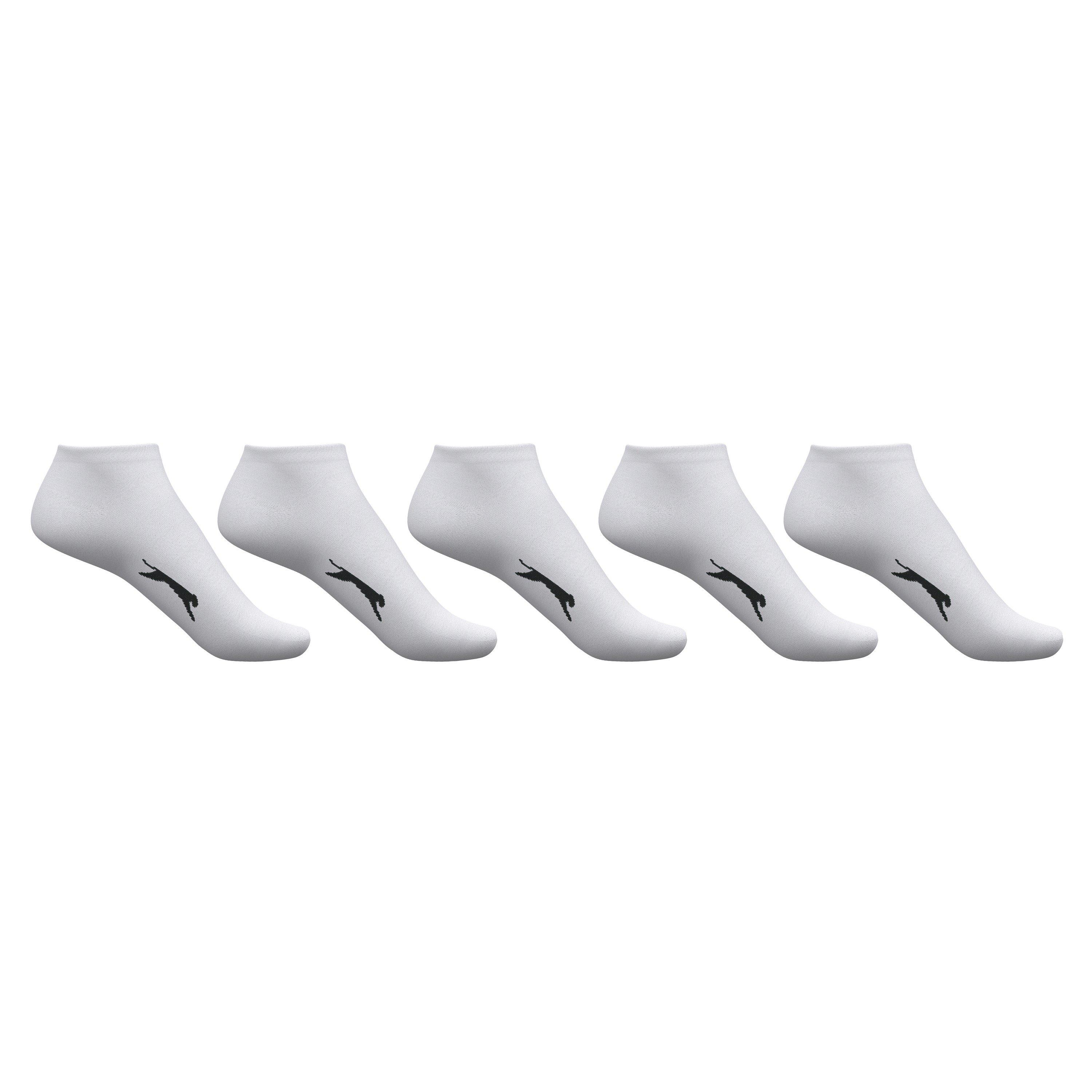 White - Slazenger - 5 Pack Trainer Socks Mens - 1