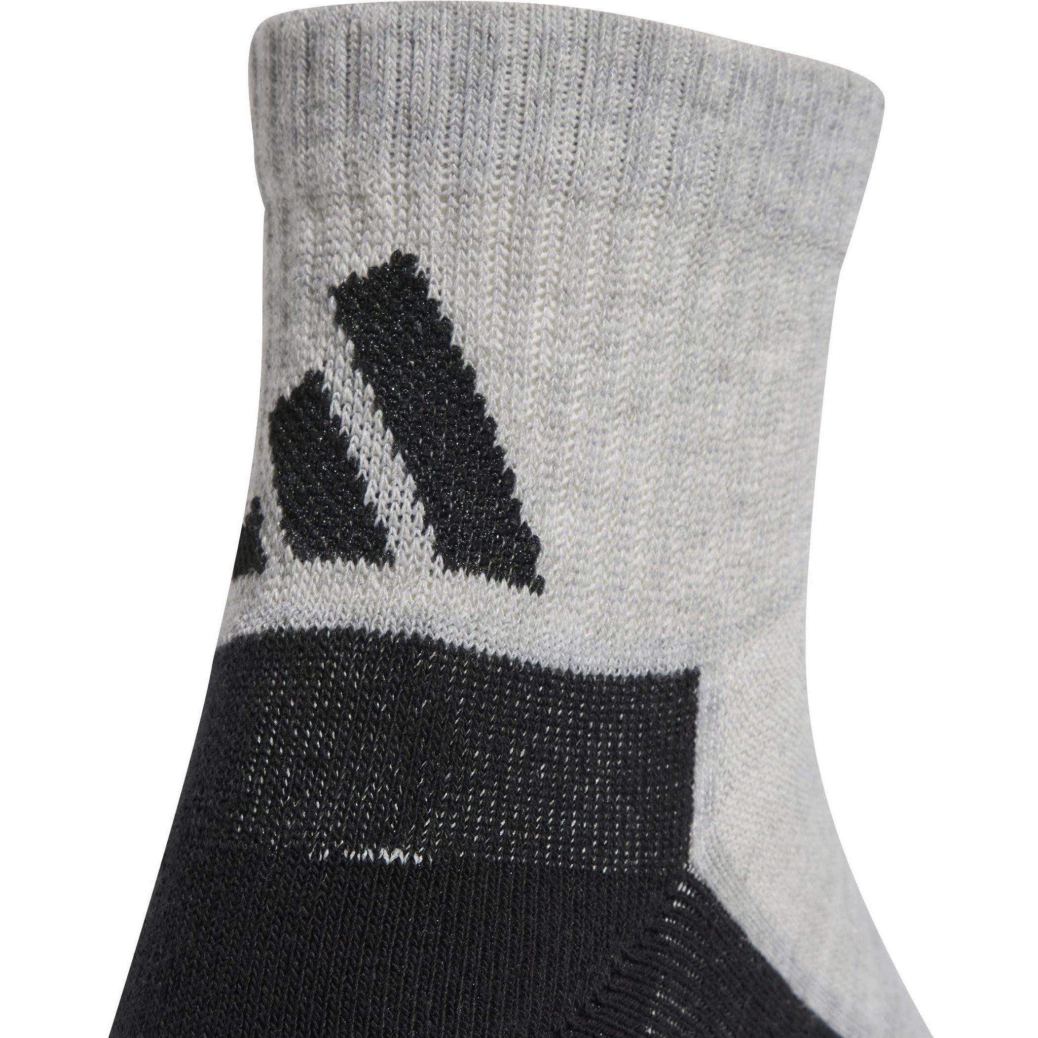 Gry/White/Black - adidas - Aeroready Ankle 6 Pack Socks - 5