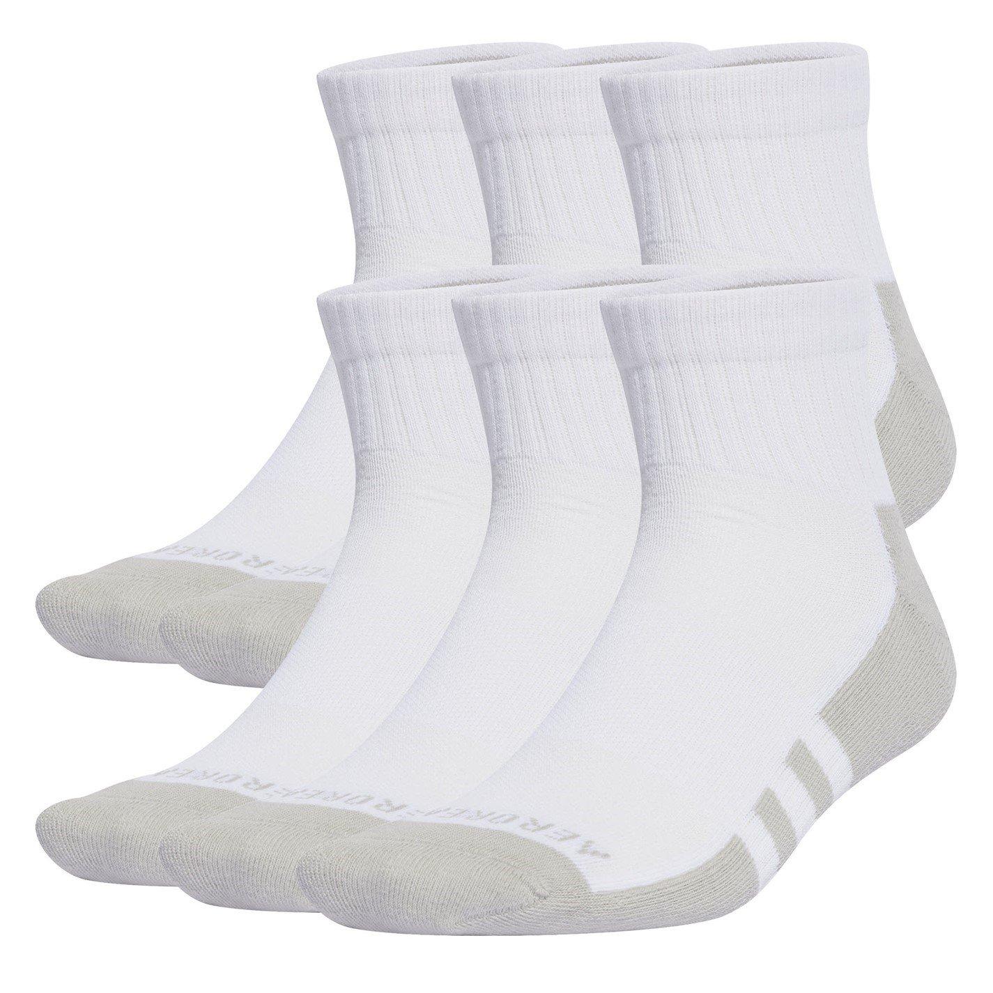 White/Grey - adidas - Aeroready Ankle 6 Pack Socks Junior - 1