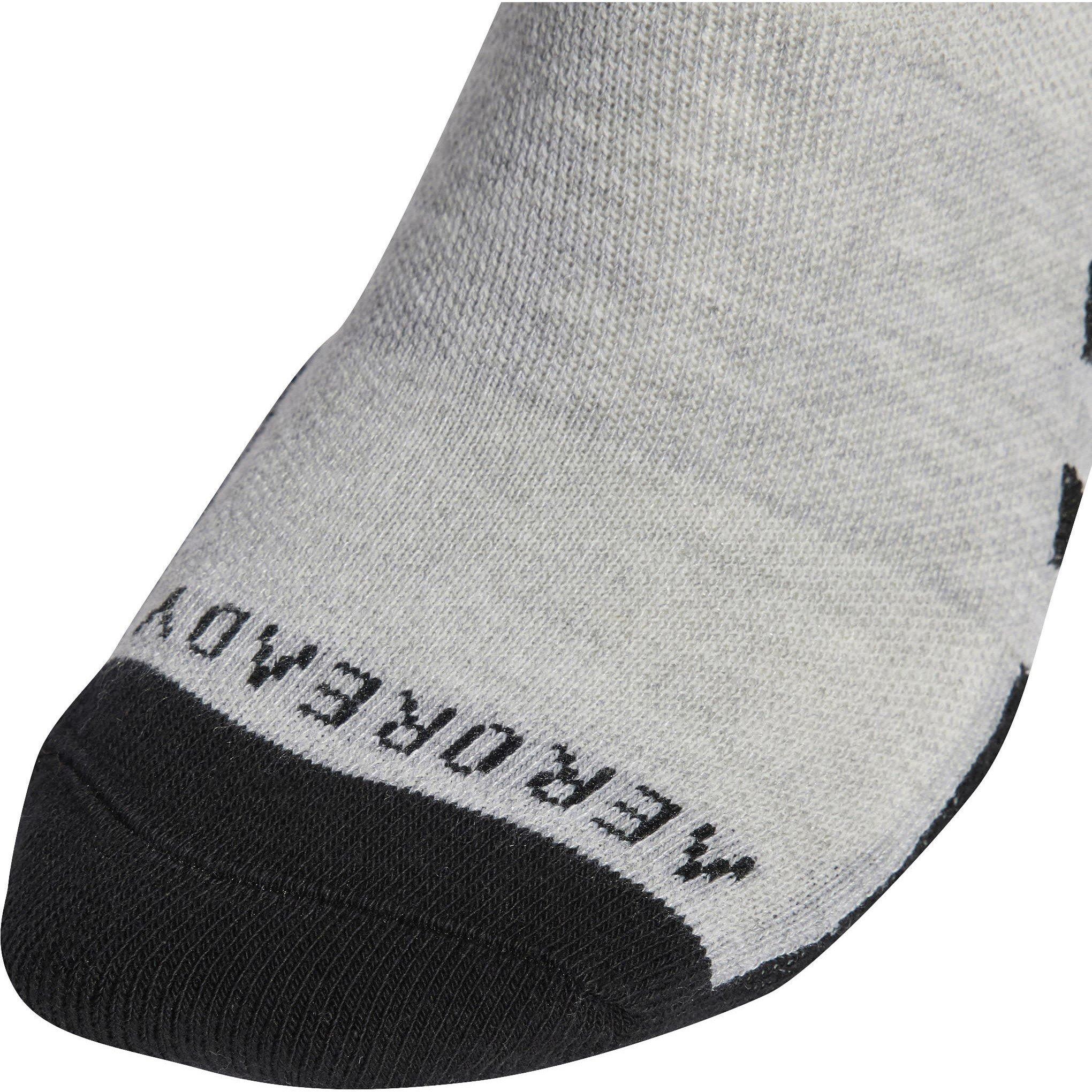 Gry/White/Black - adidas - Aeroready Ankle 6 Pack Socks Junior - 5