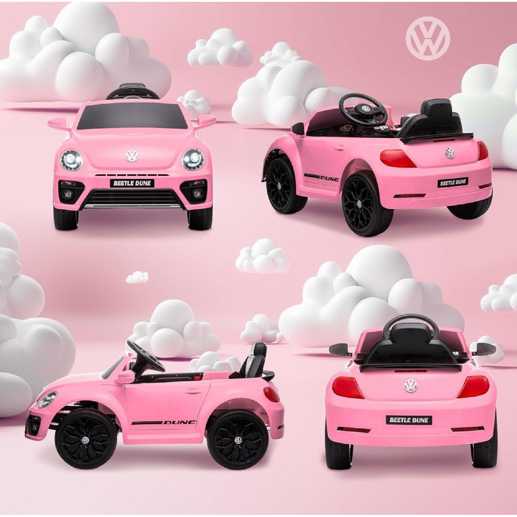 Pink - HOMCOM - Volkswagen Beetle Licensed 12V Ride on Car - 9