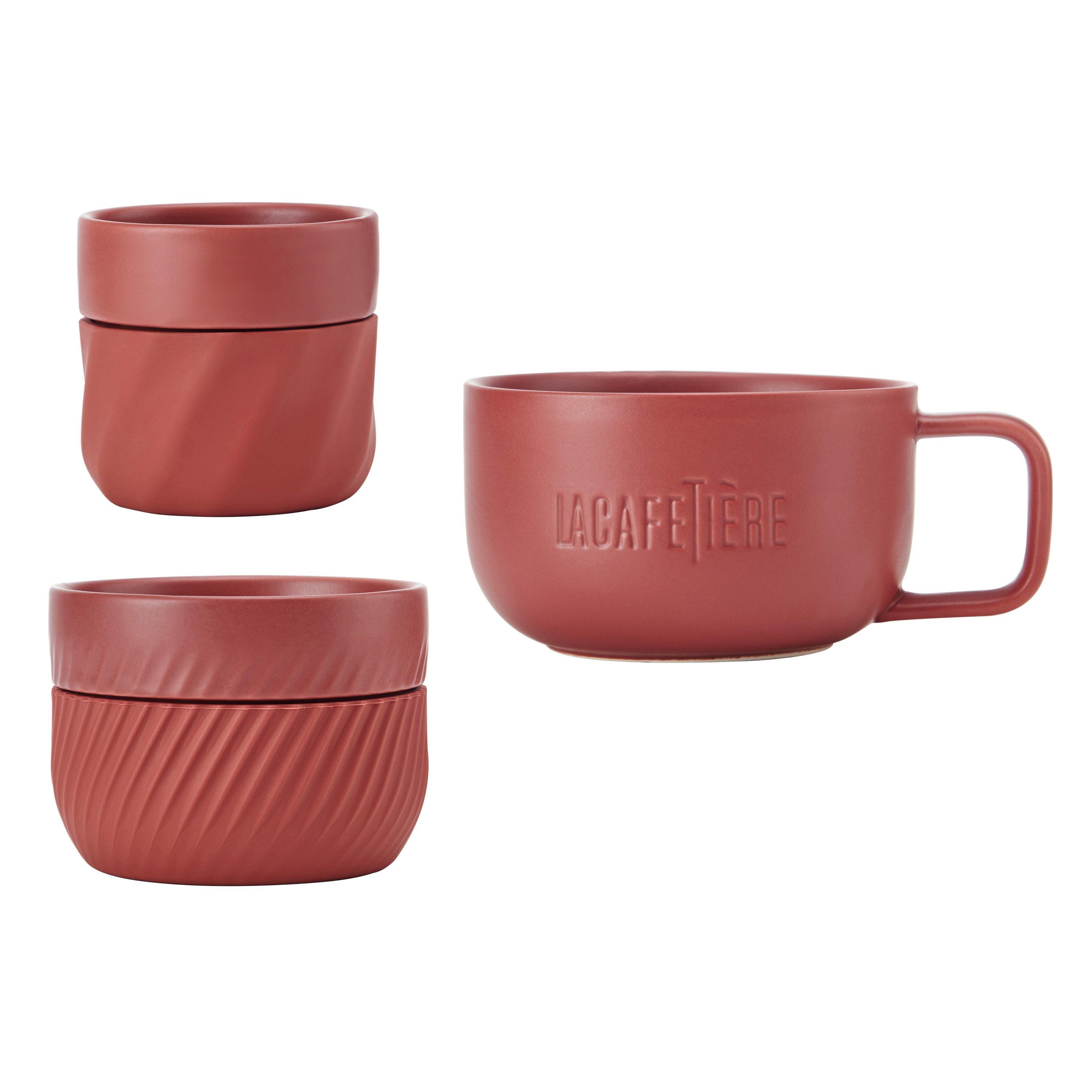 La Cafetiere La Cafetière 3pc, Family Mug Set - Red