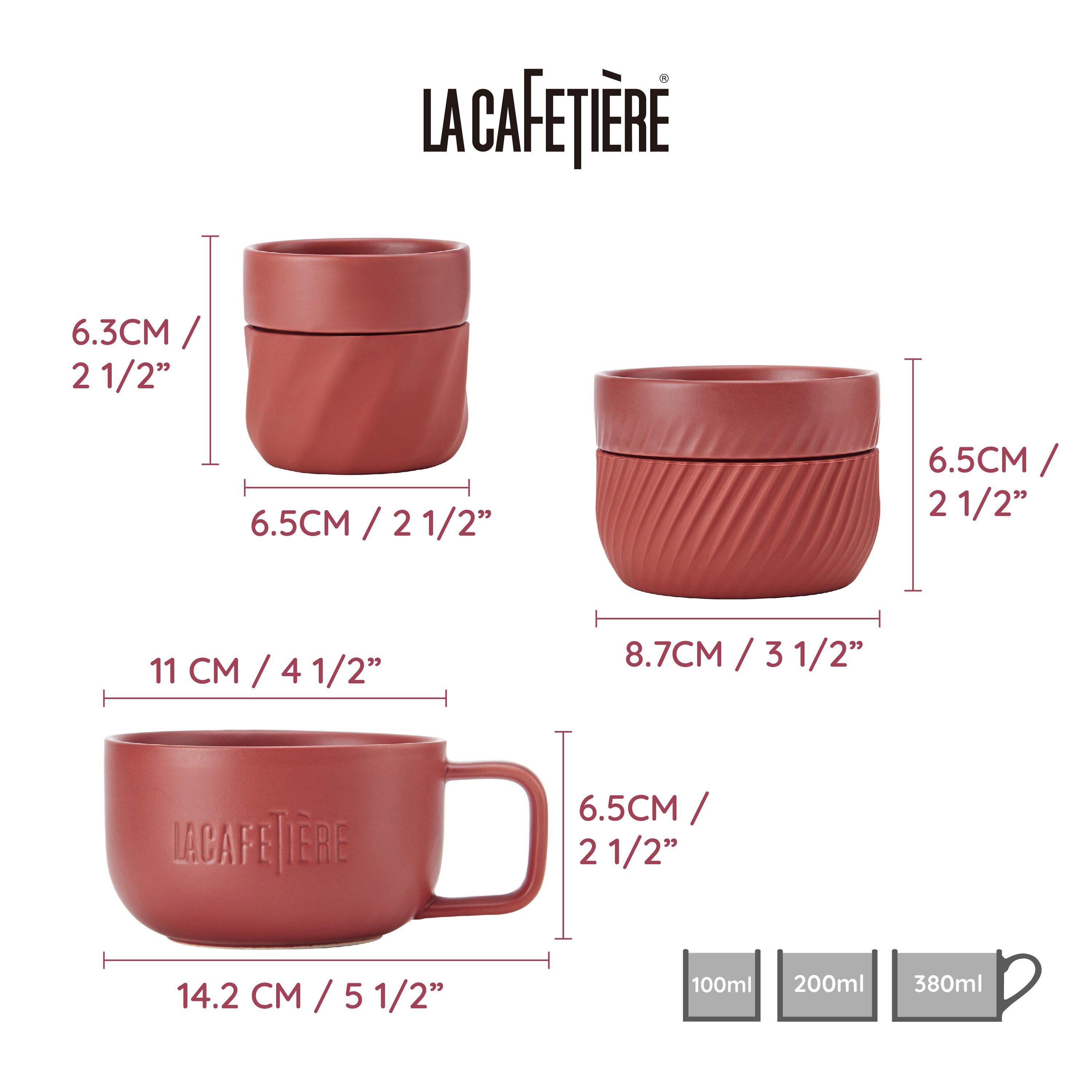 Red - La Cafetiere - La Cafetière 3pc, Family Mug Set - 8
