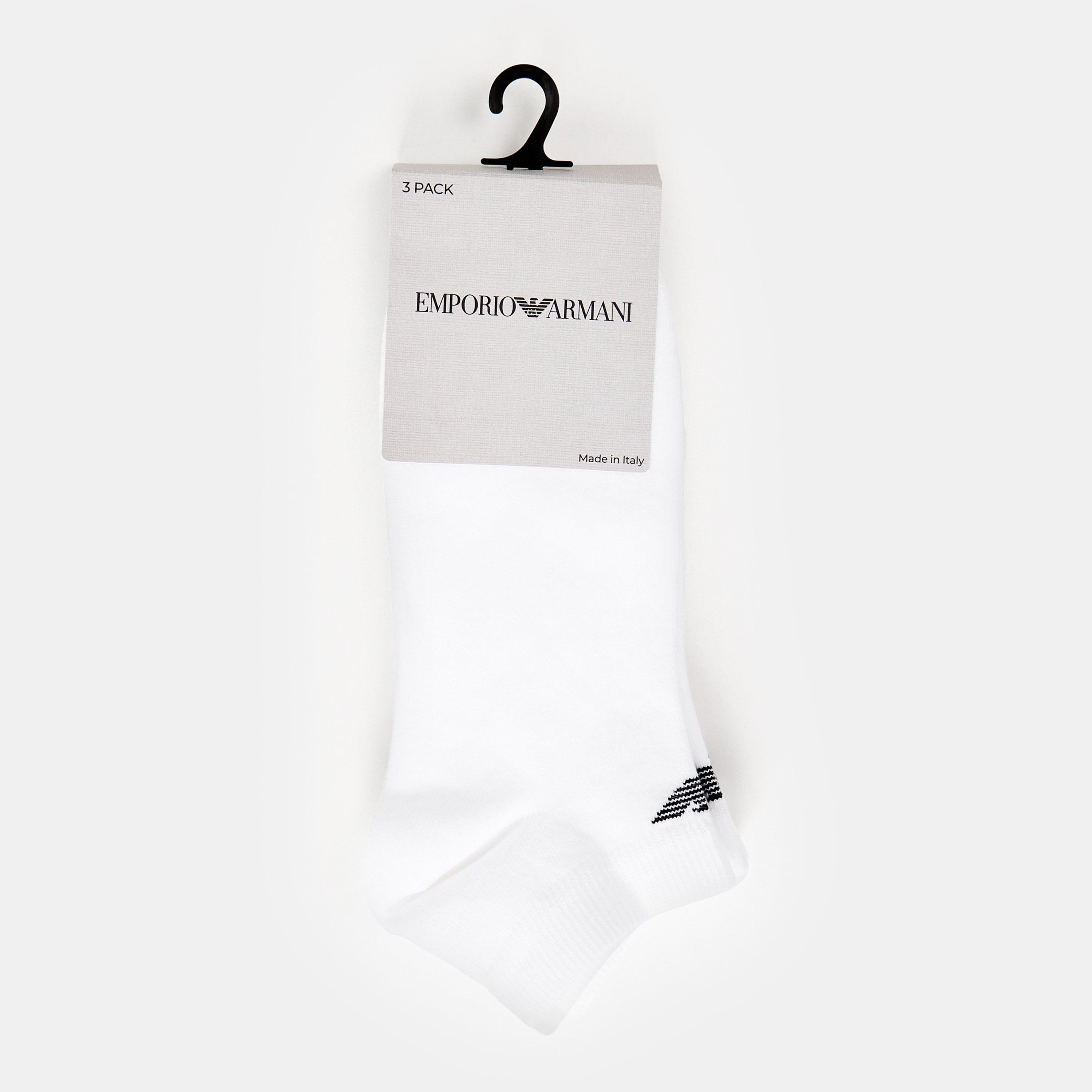 White M0066 - Emporio Armani - Men's Trainer Socks - 2
