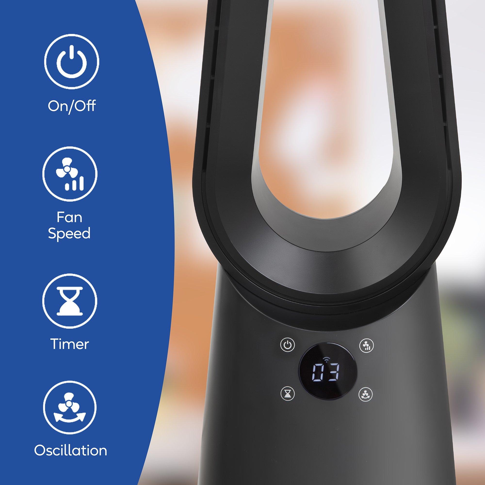 Black - Russell Hobbs - RHCBLDL10BSM Smart Bladeless Cooling Fan in Black - 13