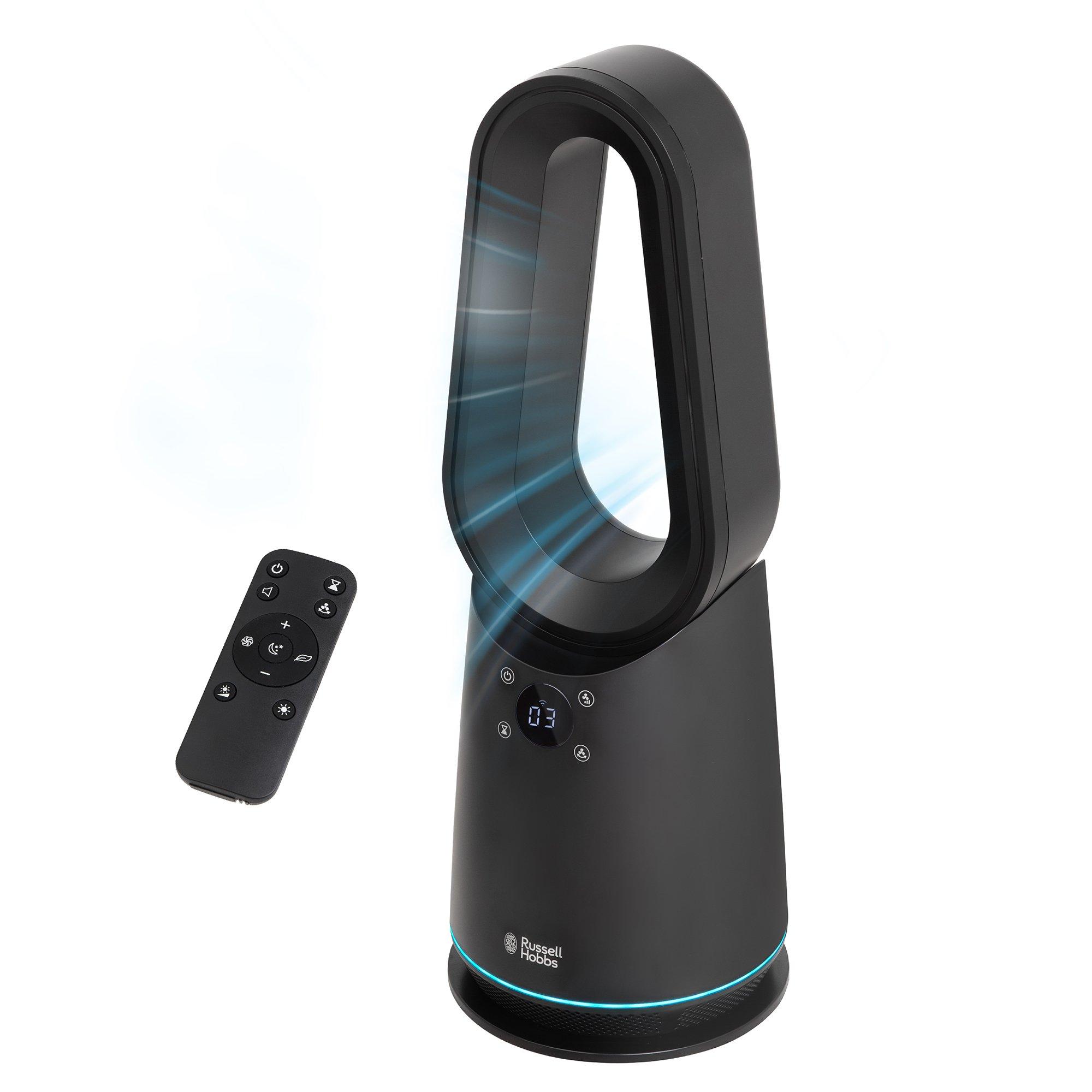 Black - Russell Hobbs - RHCBLDL10BSM Smart Bladeless Cooling Fan in Black - 16