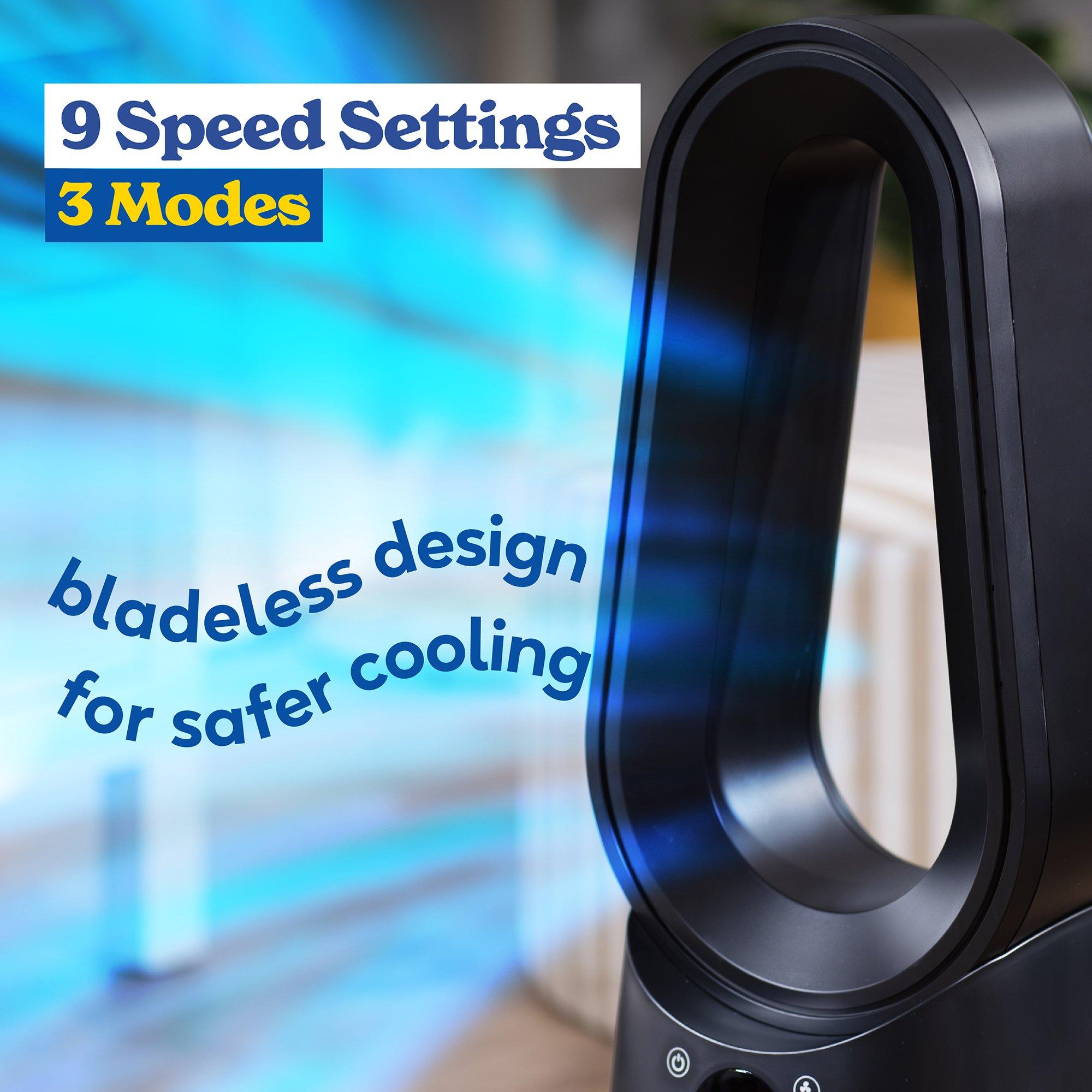 Black - Russell Hobbs - RHCBLDL10BSM Smart Bladeless Cooling Fan in Black - 5