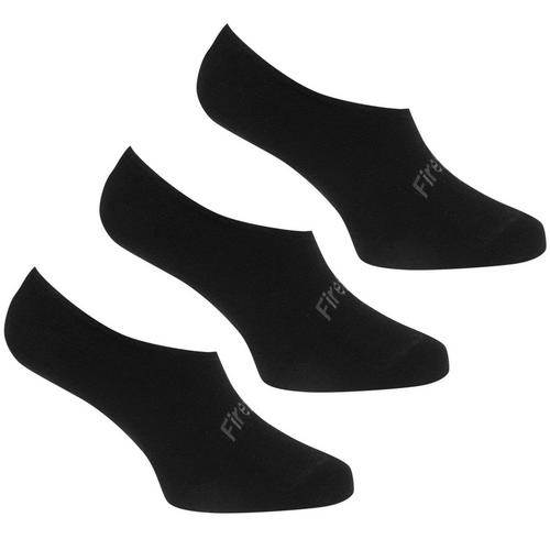 Black - Firetrap - 3 Pack Invisible Socks Ladies - 1