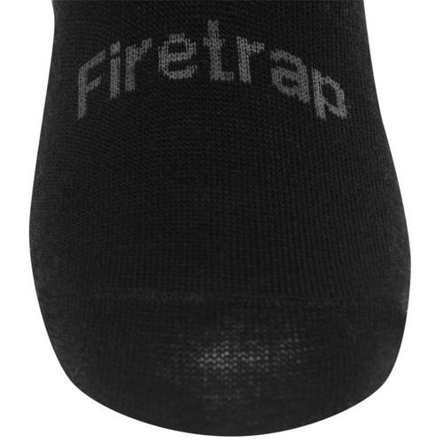 Black - Firetrap - 3 Pack Invisible Socks Ladies - 3