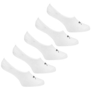 White - Slazenger - Slazenger Invisible 5 Pack Trainer Socks Mens - 1