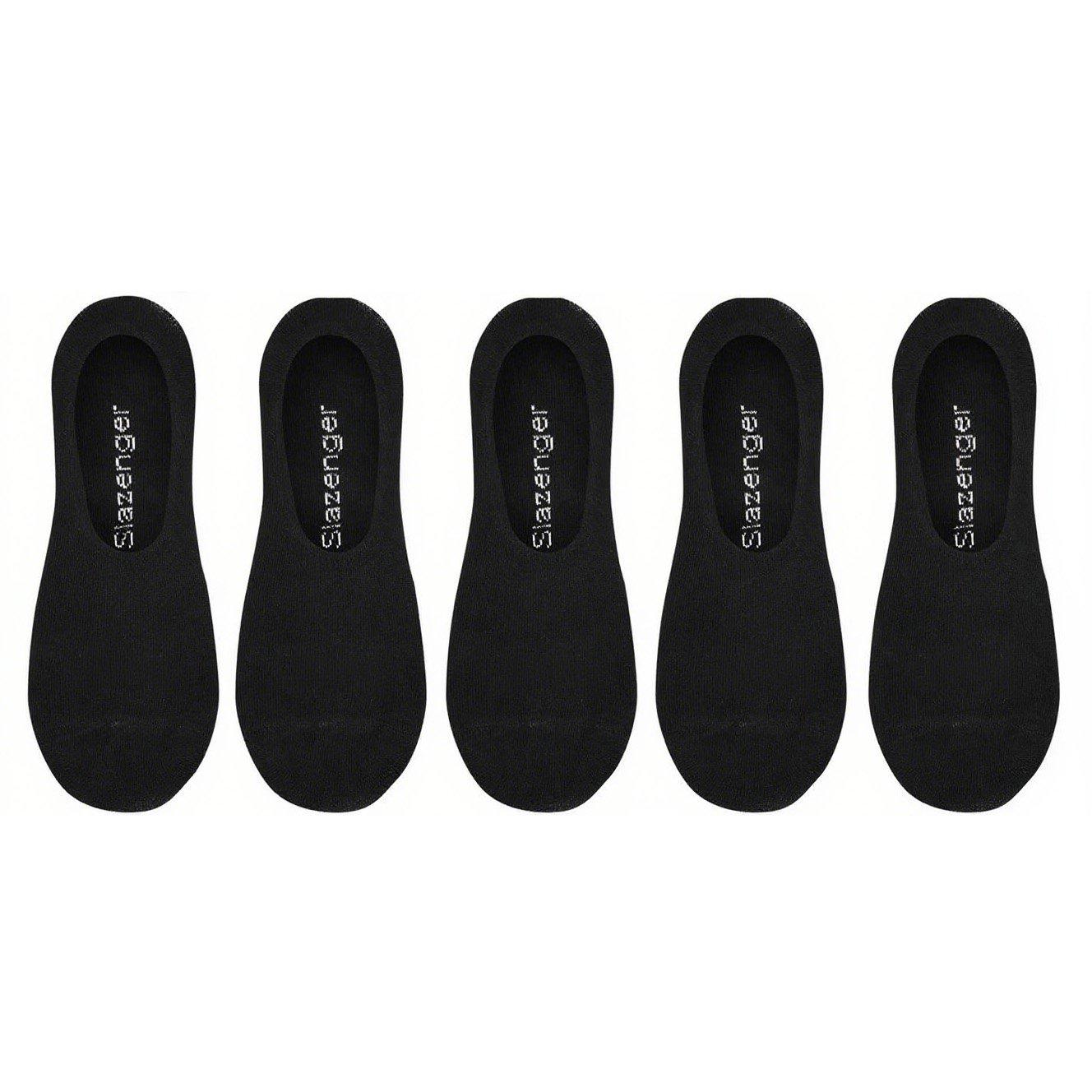 Crna - Slazenger - 5 Pack Invisible Socks Mens - 1