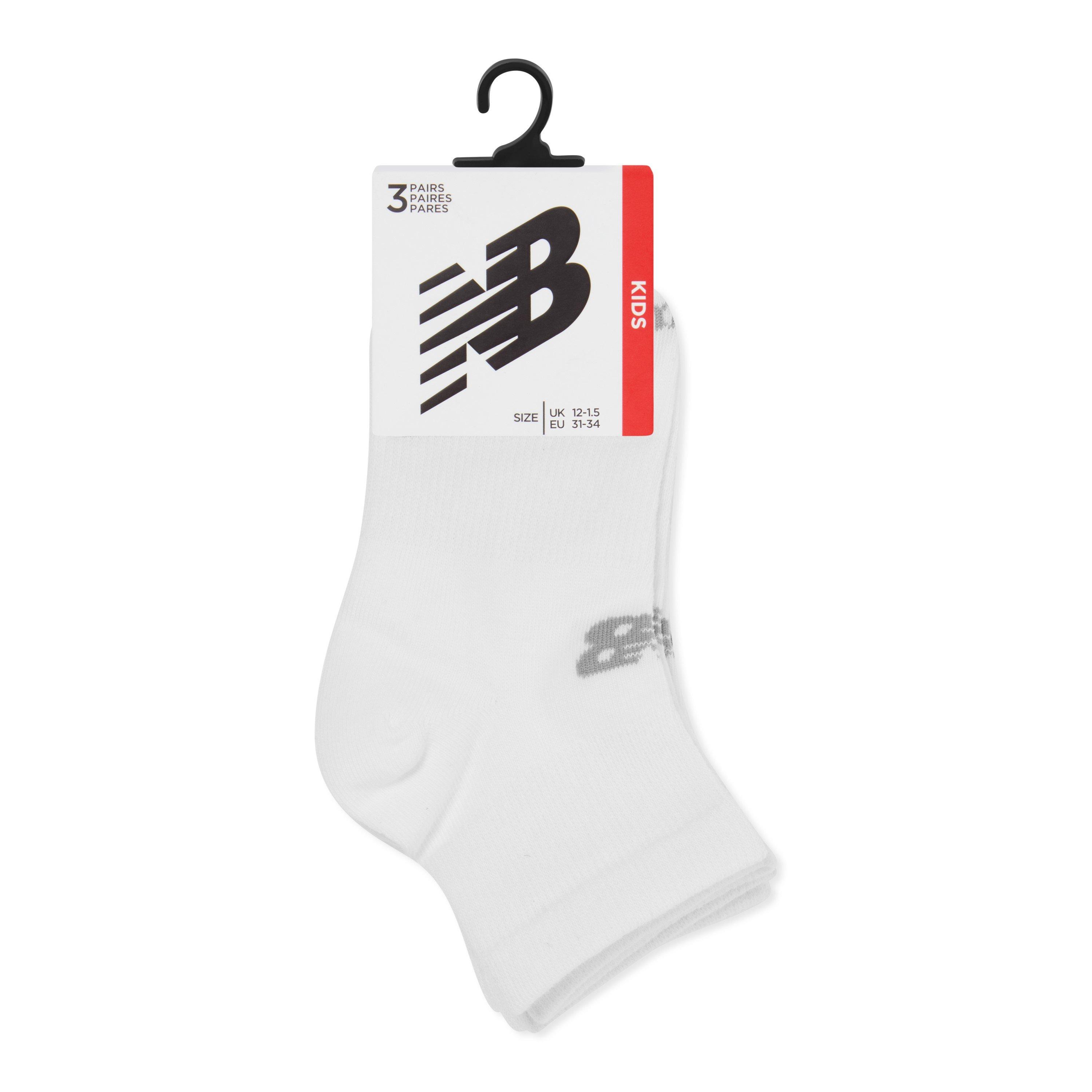 White - New Balance - 3 Pack Ankle Socks Juniors - 2
