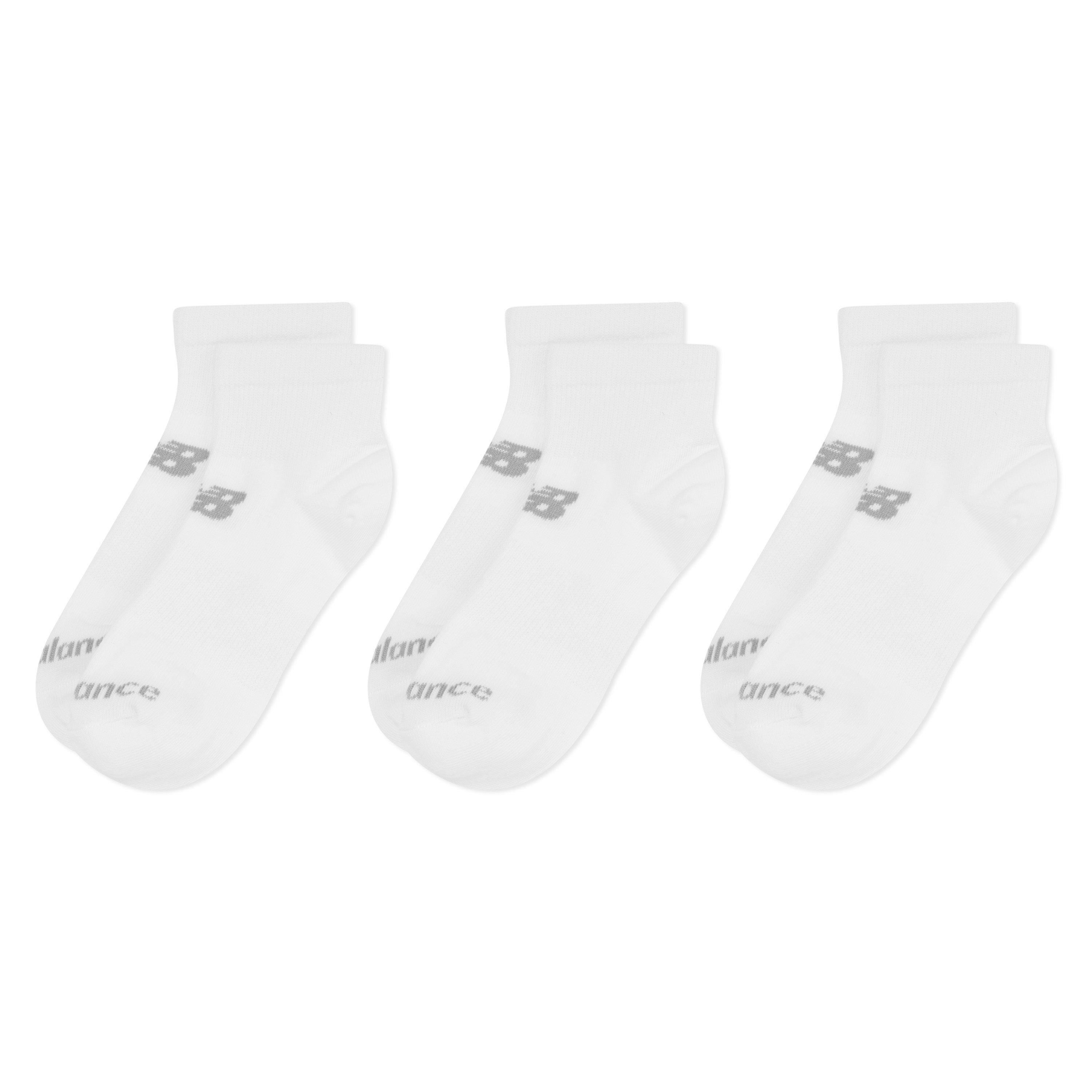 White - New Balance - 3 Pack Ankle Socks Juniors - 3
