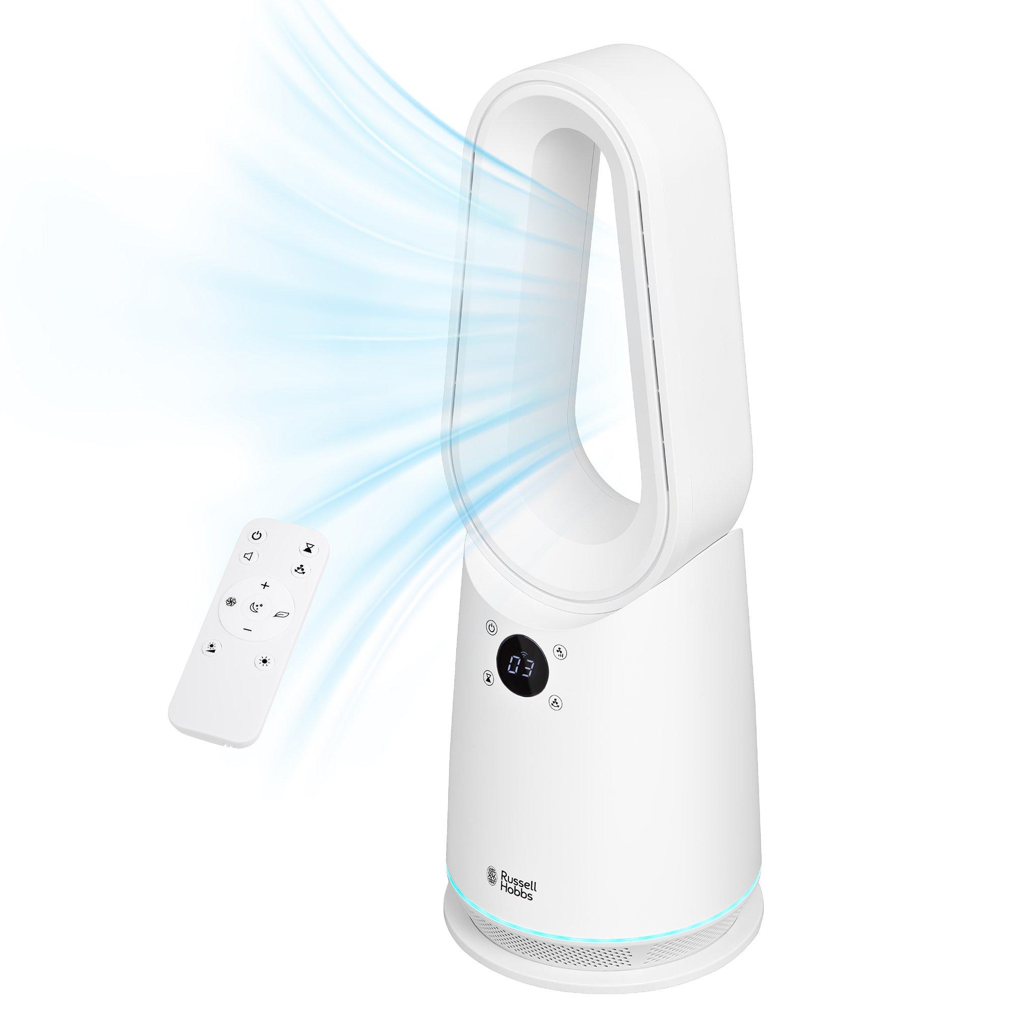 White - Russell Hobbs - RHCBLDL10SM Smart Bladeless Cooling Fan in White - 1