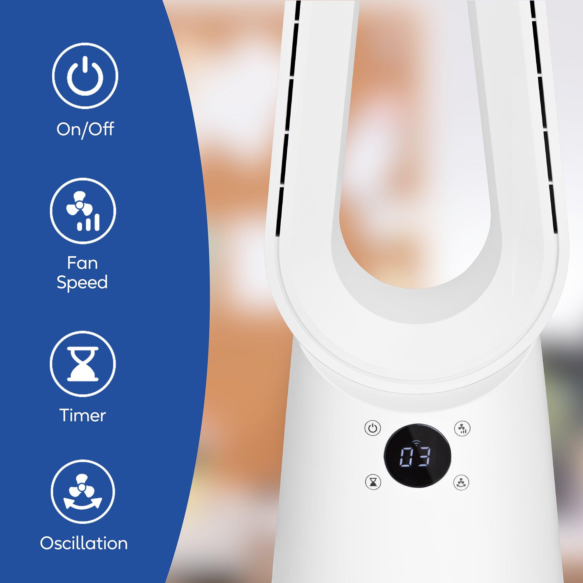 White - Russell Hobbs - RHCBLDL10SM Smart Bladeless Cooling Fan in White - 13