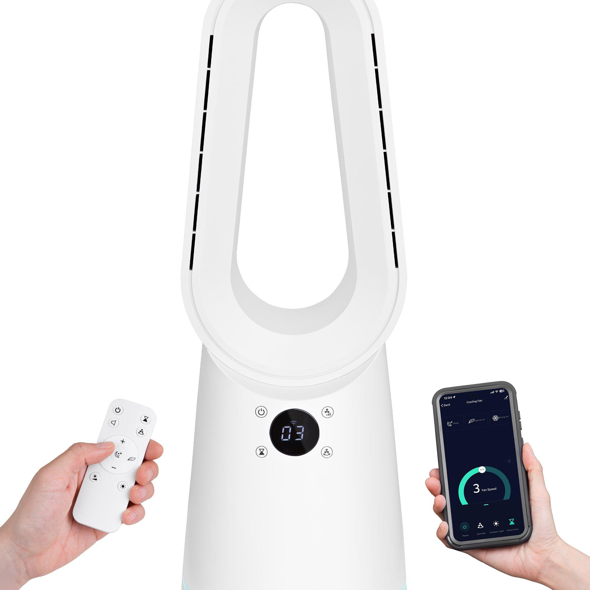 White - Russell Hobbs - RHCBLDL10SM Smart Bladeless Cooling Fan in White - 15