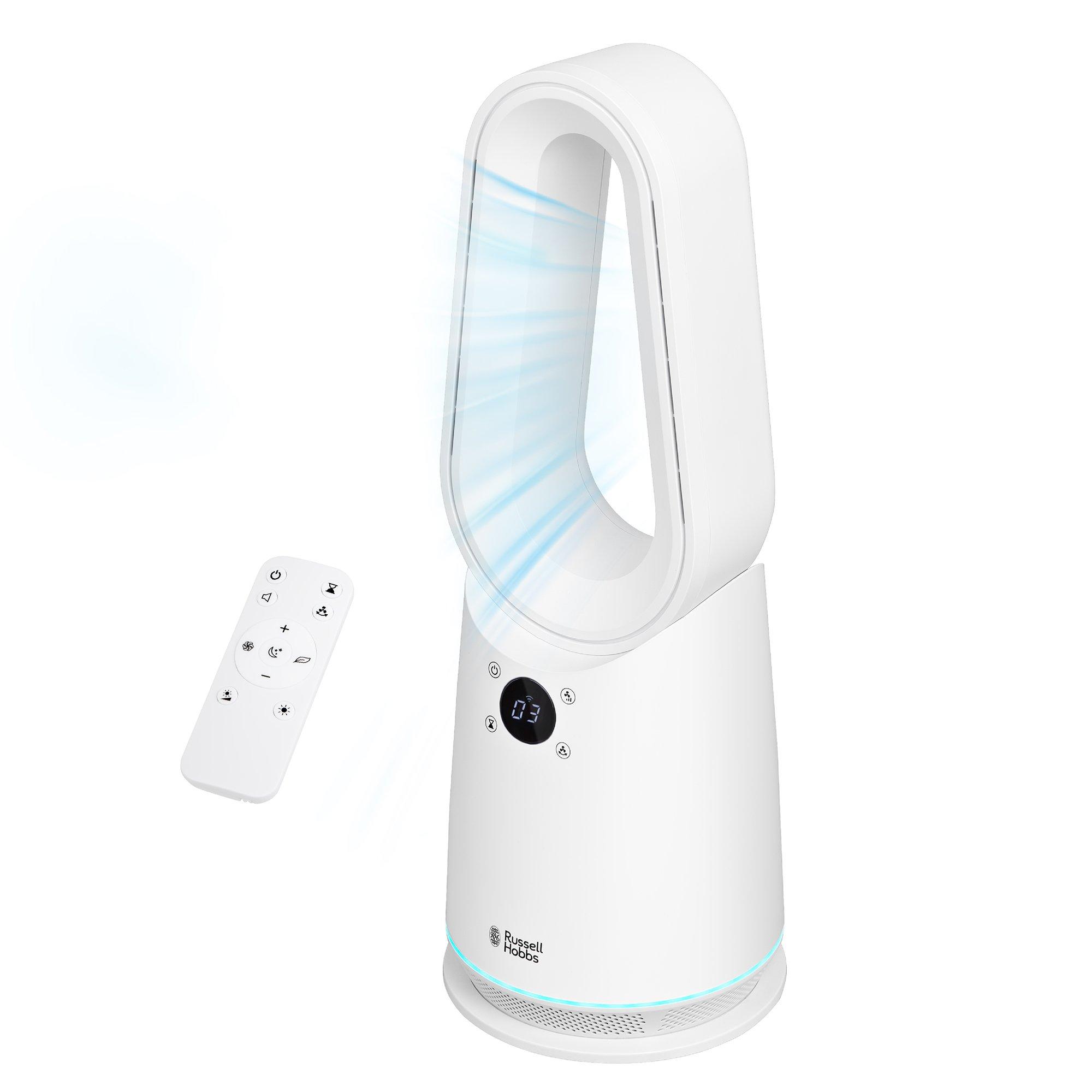 White - Russell Hobbs - RHCBLDL10SM Smart Bladeless Cooling Fan in White - 16