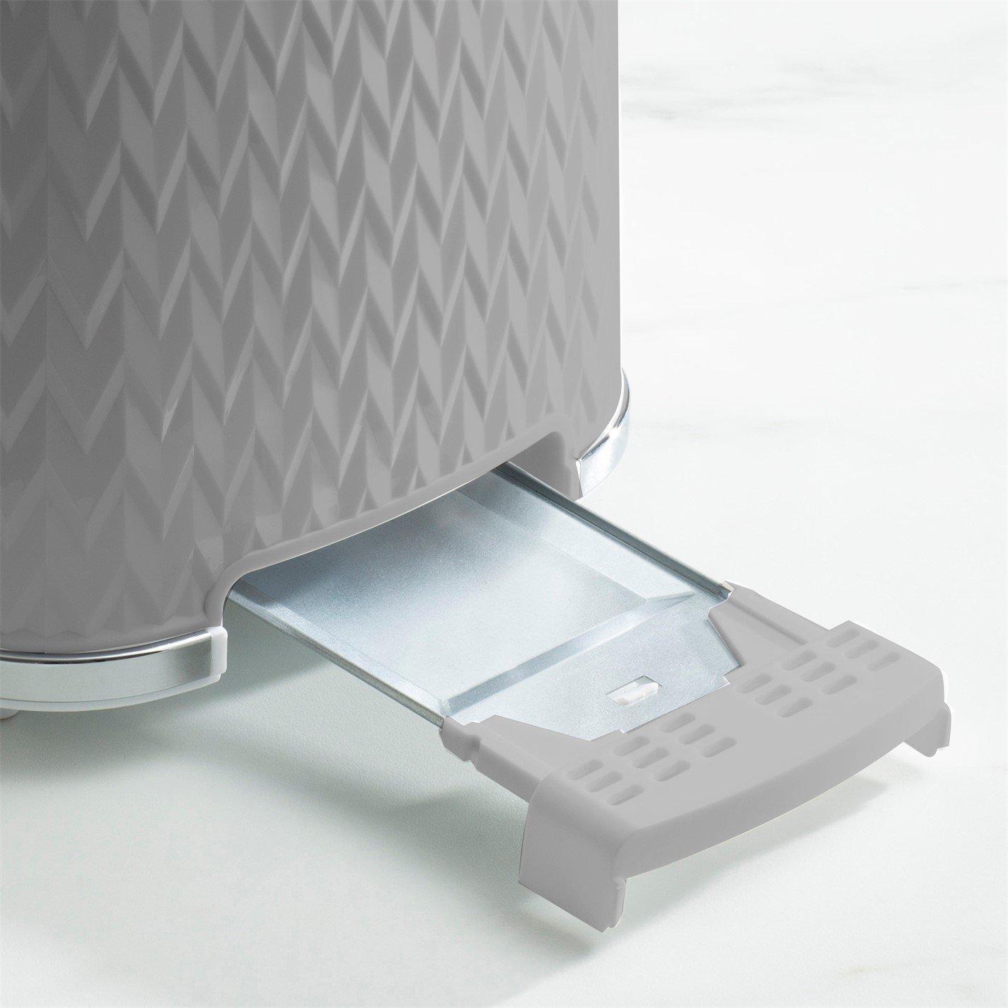 Grey - Daewoo Electricals - Dark Grey Argyle 2 Slice Toaster - 5