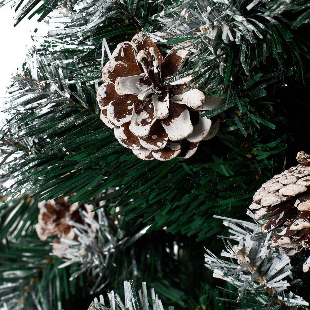 Green - LIFE IDEAS - 180cm Snow Flocked Artificial Christmas Tree - 6