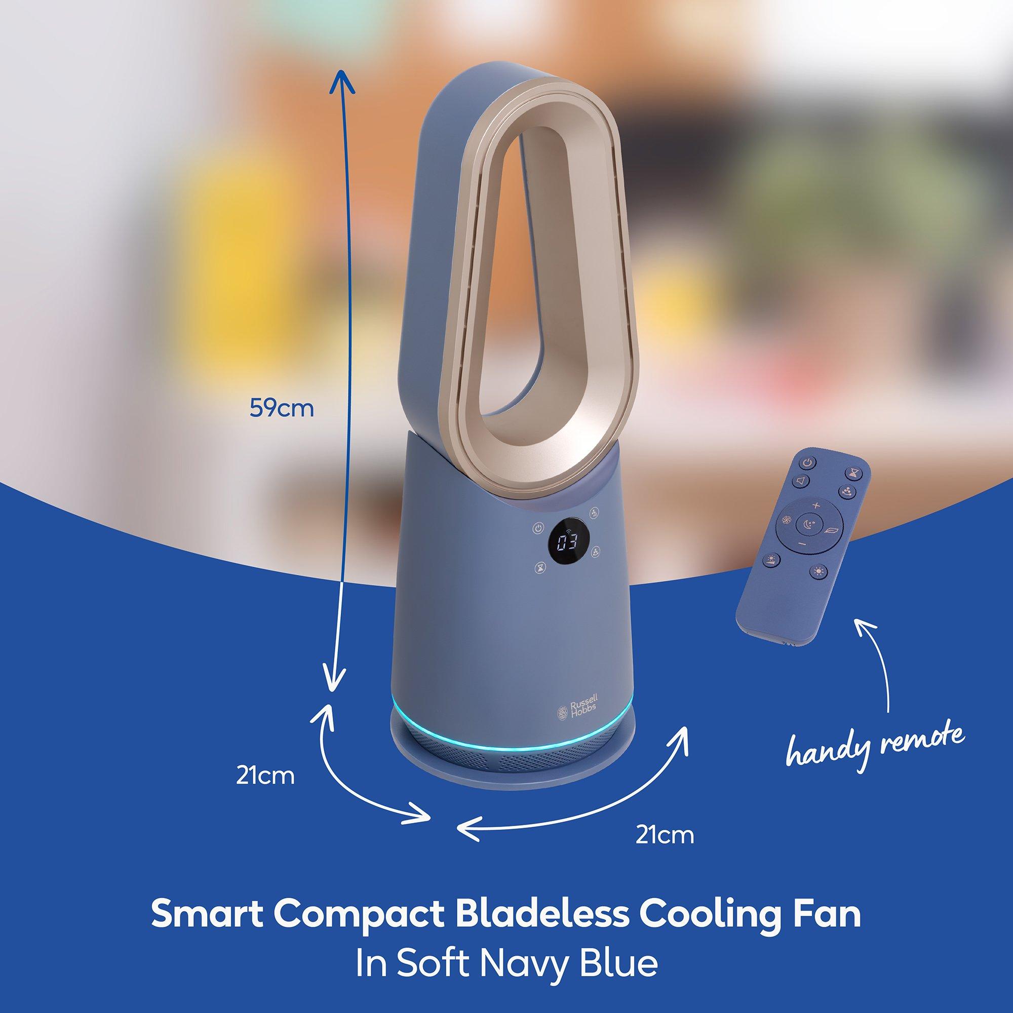 Navy Blue And C - Russell Hobbs - RHCBLDL10BLSM Smart Bladeless Cooling Fan - 2