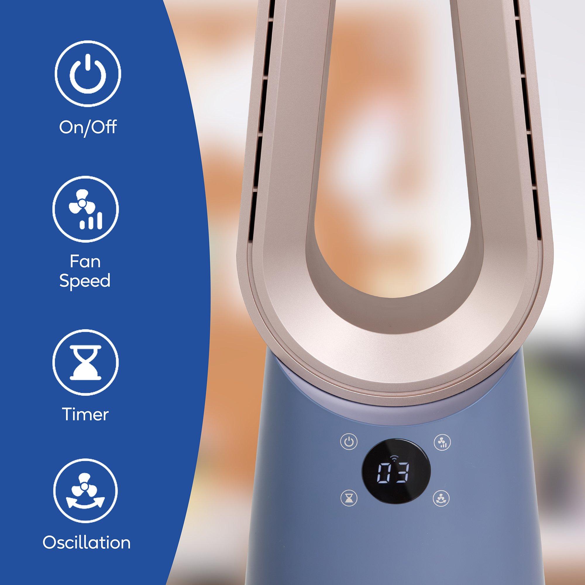 Navy Blue And C - Russell Hobbs - RHCBLDL10BLSM Smart Bladeless Cooling Fan - 13