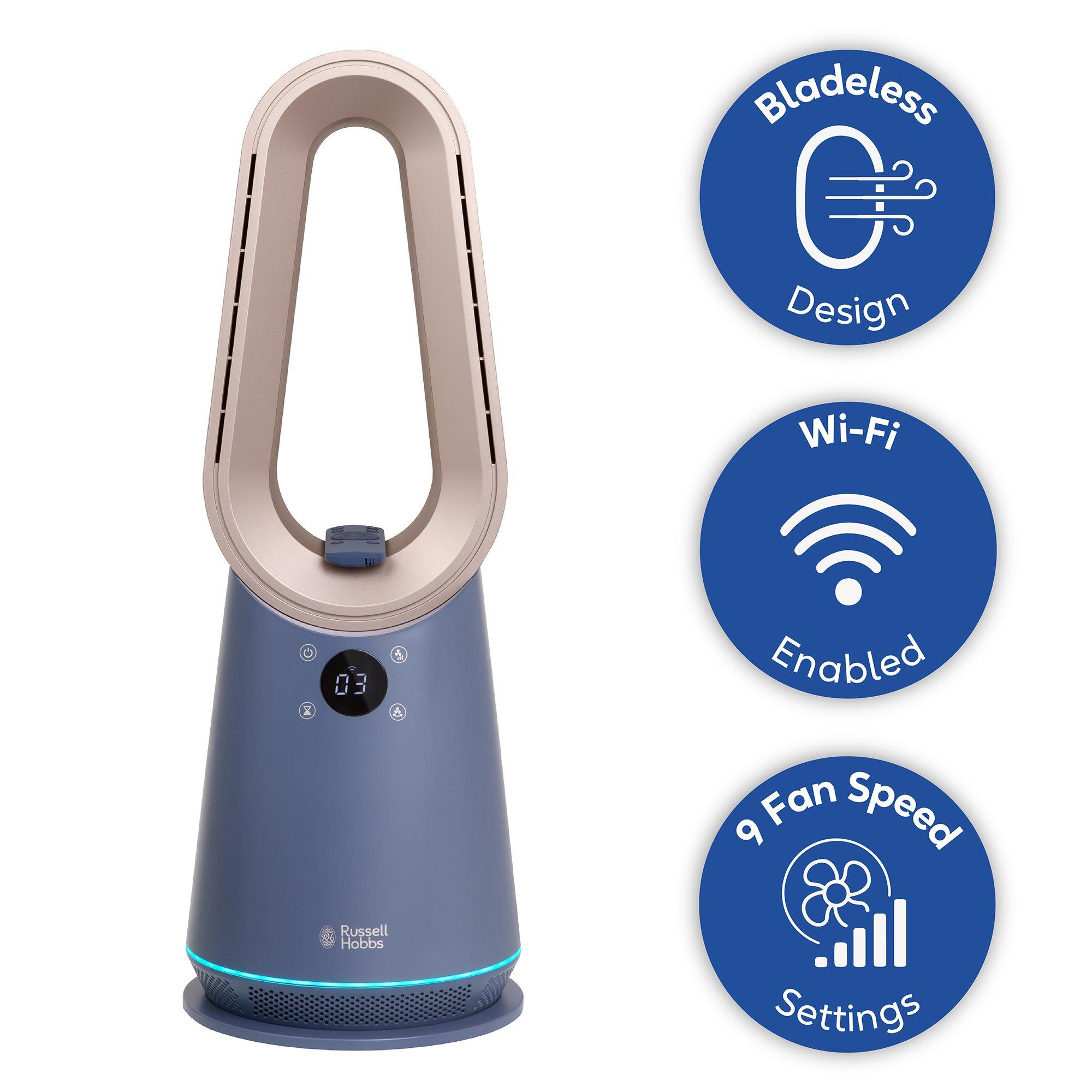Navy Blue And C - Russell Hobbs - RHCBLDL10BLSM Smart Bladeless Cooling Fan - 14