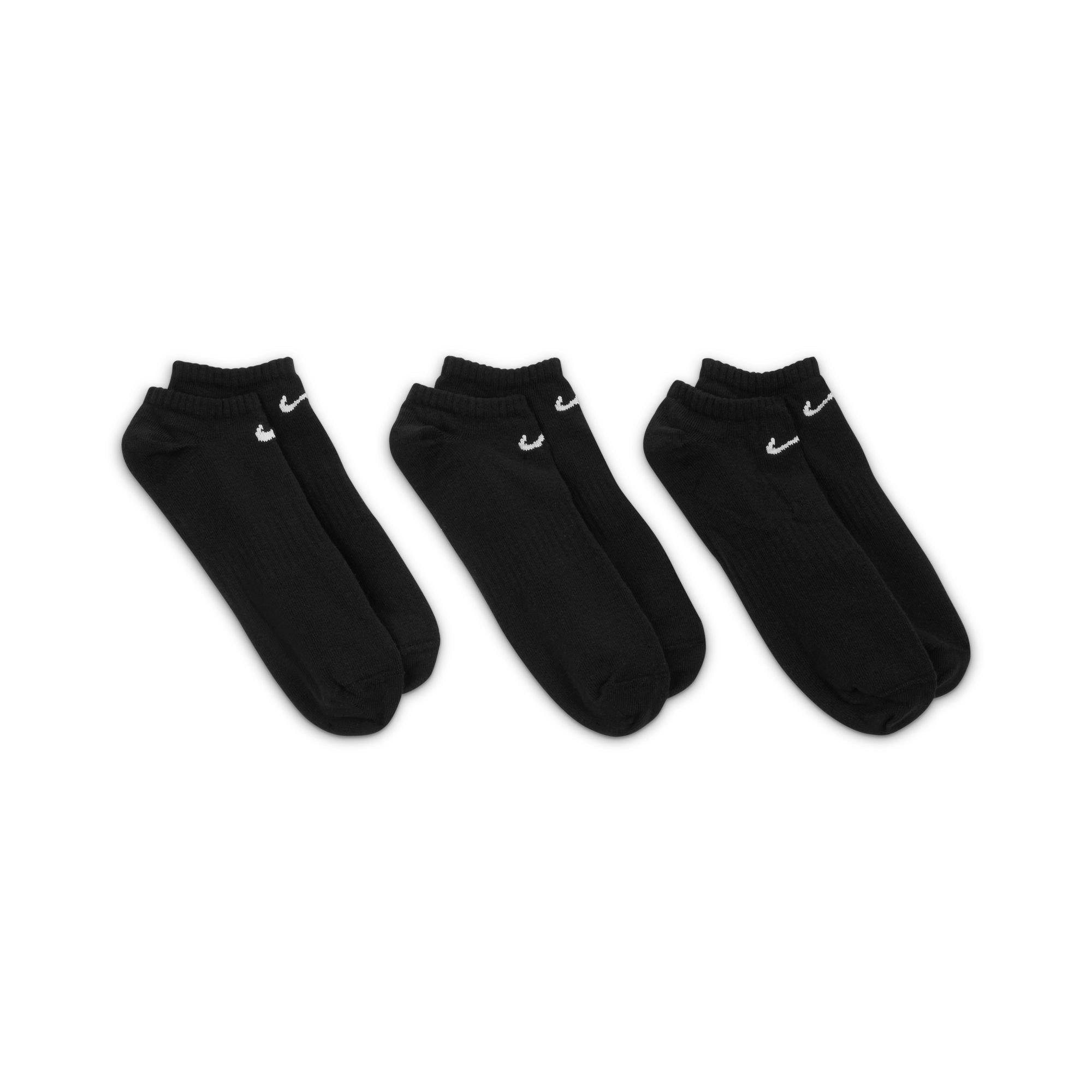 Black/White - Nike - Everyday Cushioned Training No-Show Socks - 5