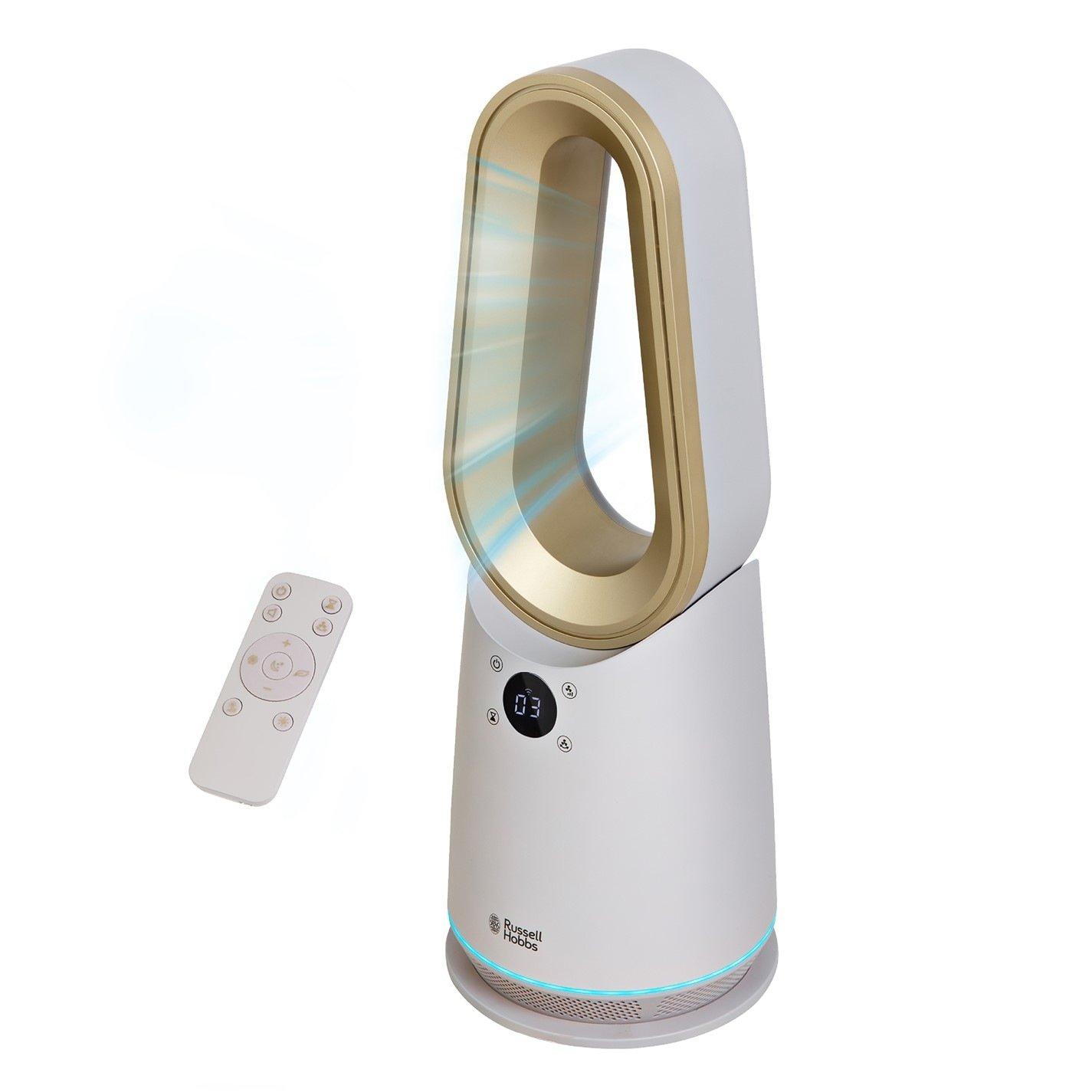 Cream And Gold - Russell Hobbs - RHCBLDL10STSM Smart Bladeless Cooling Fan - 16