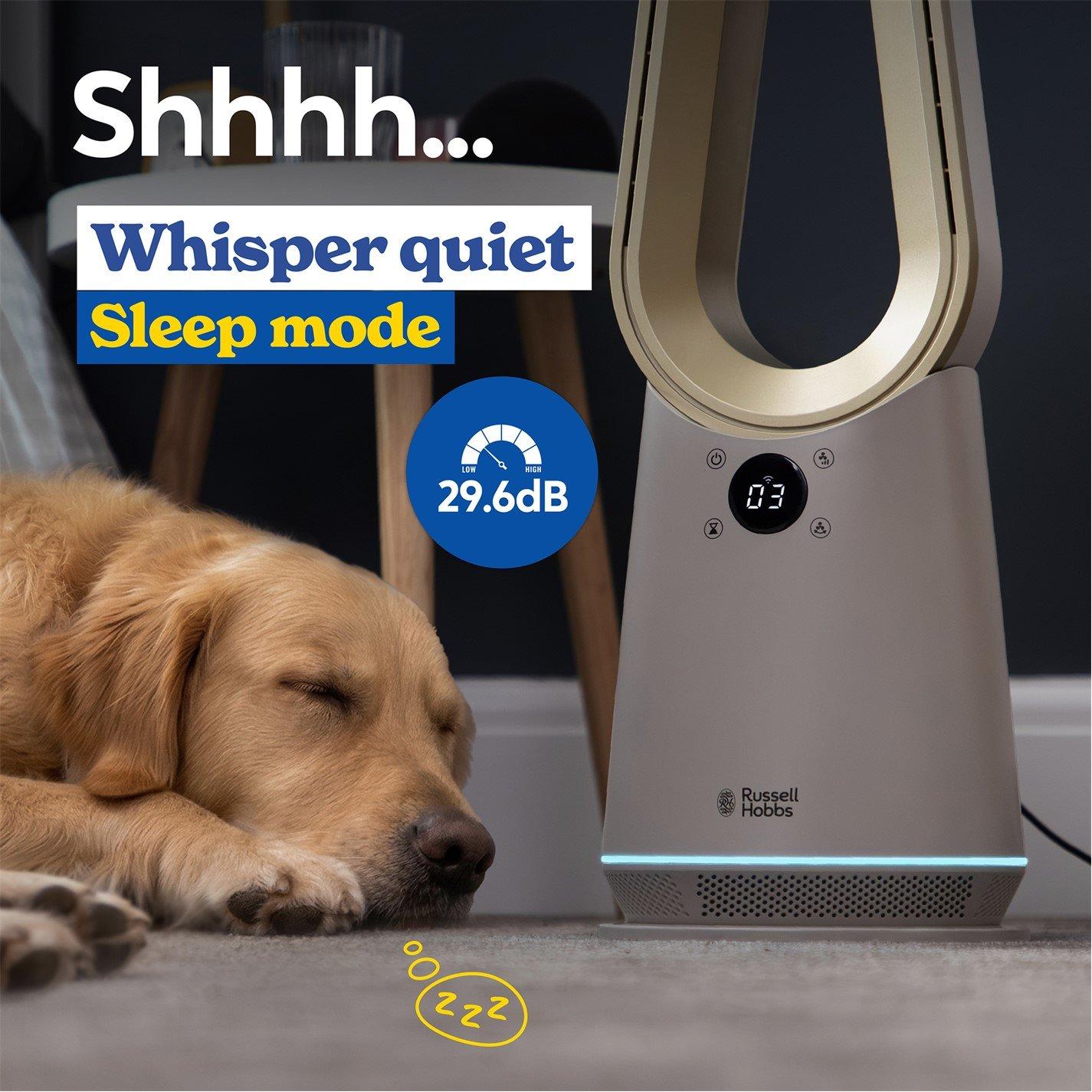 Cream And Gold - Russell Hobbs - RHCBLDL10STSM Smart Bladeless Cooling Fan - 7