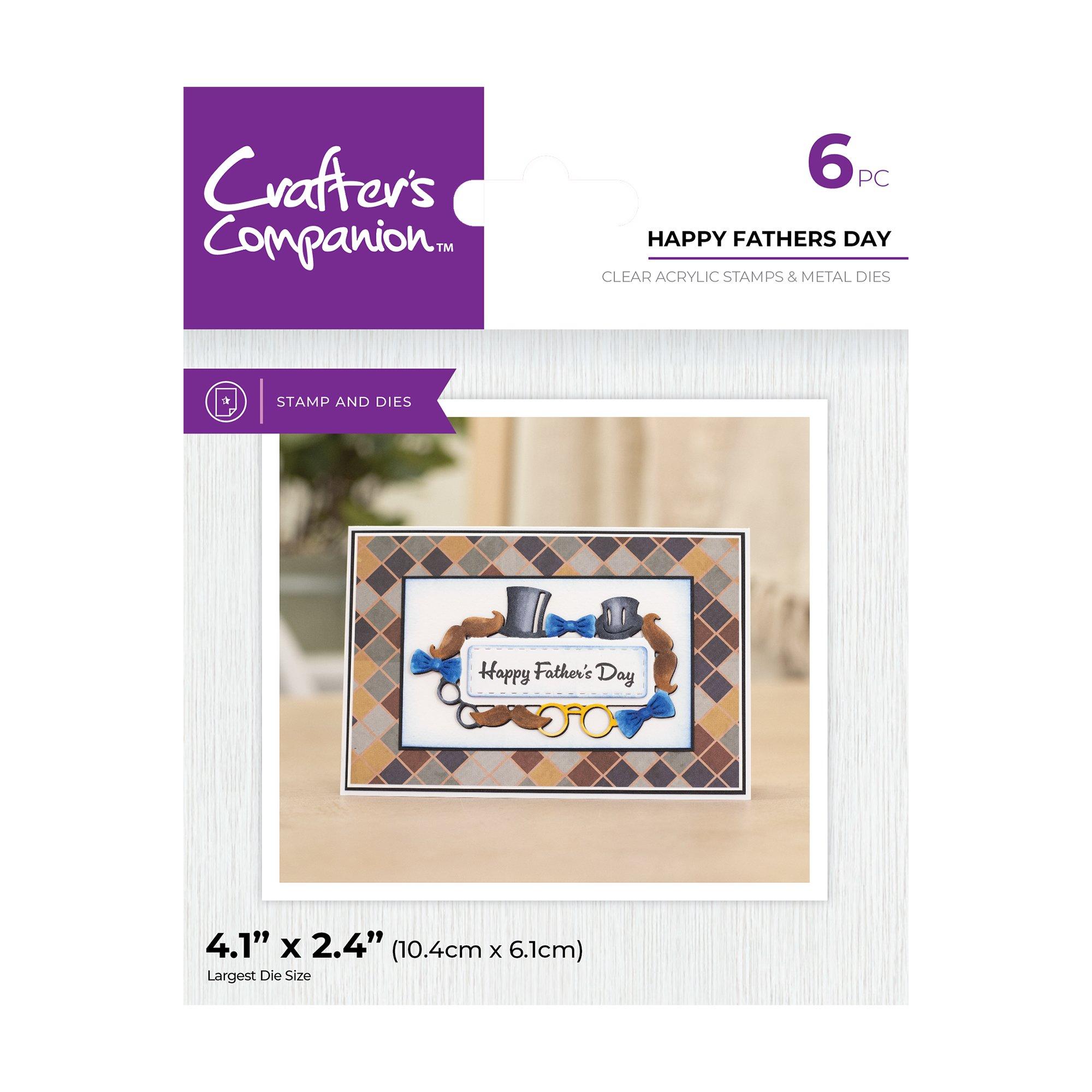 Multi - Crafters Companion - Happy Fathers Day Stamp & Die - 1
