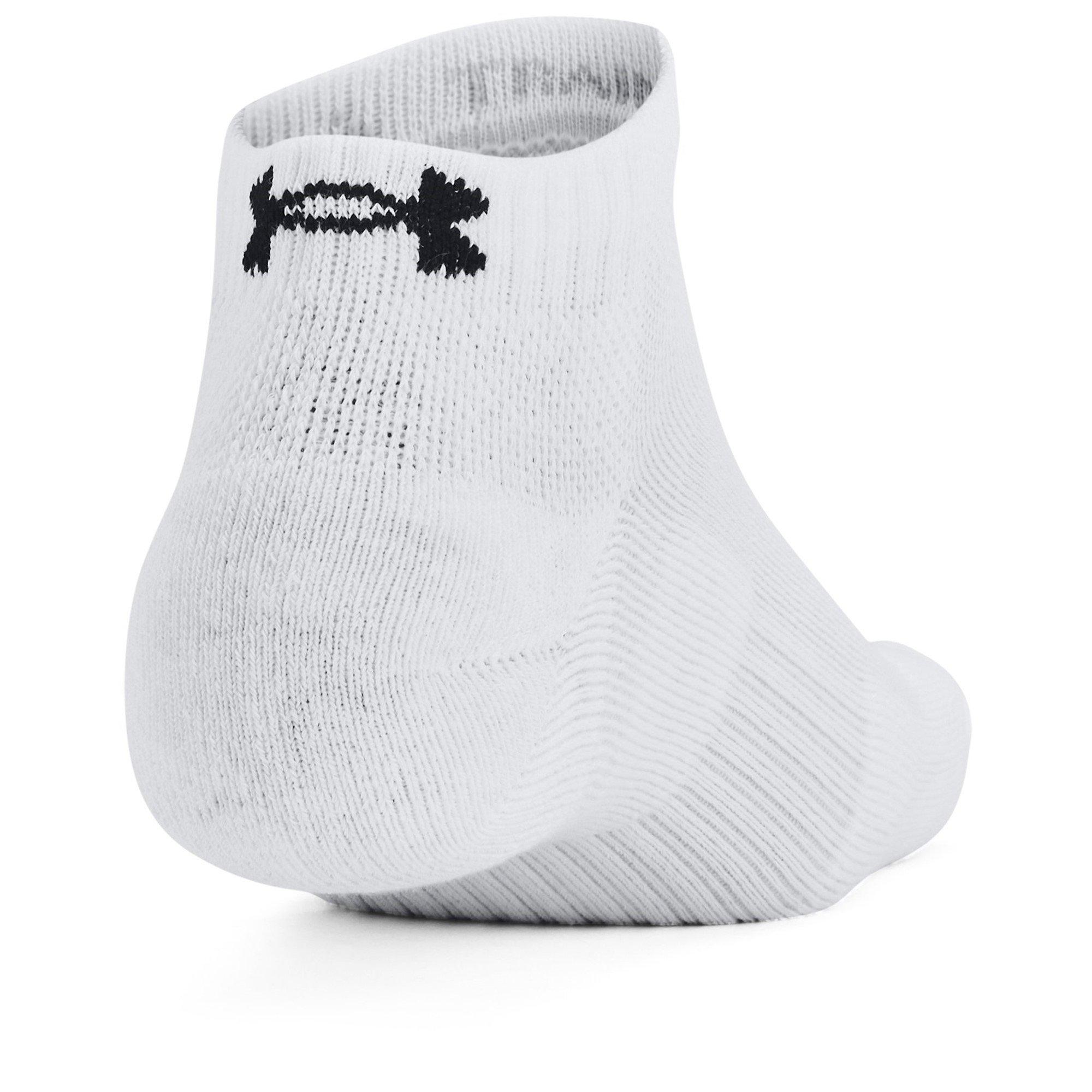 White/Wht/Black - Under Armour - Tech 3 Pack Low Cut Socks - 3
