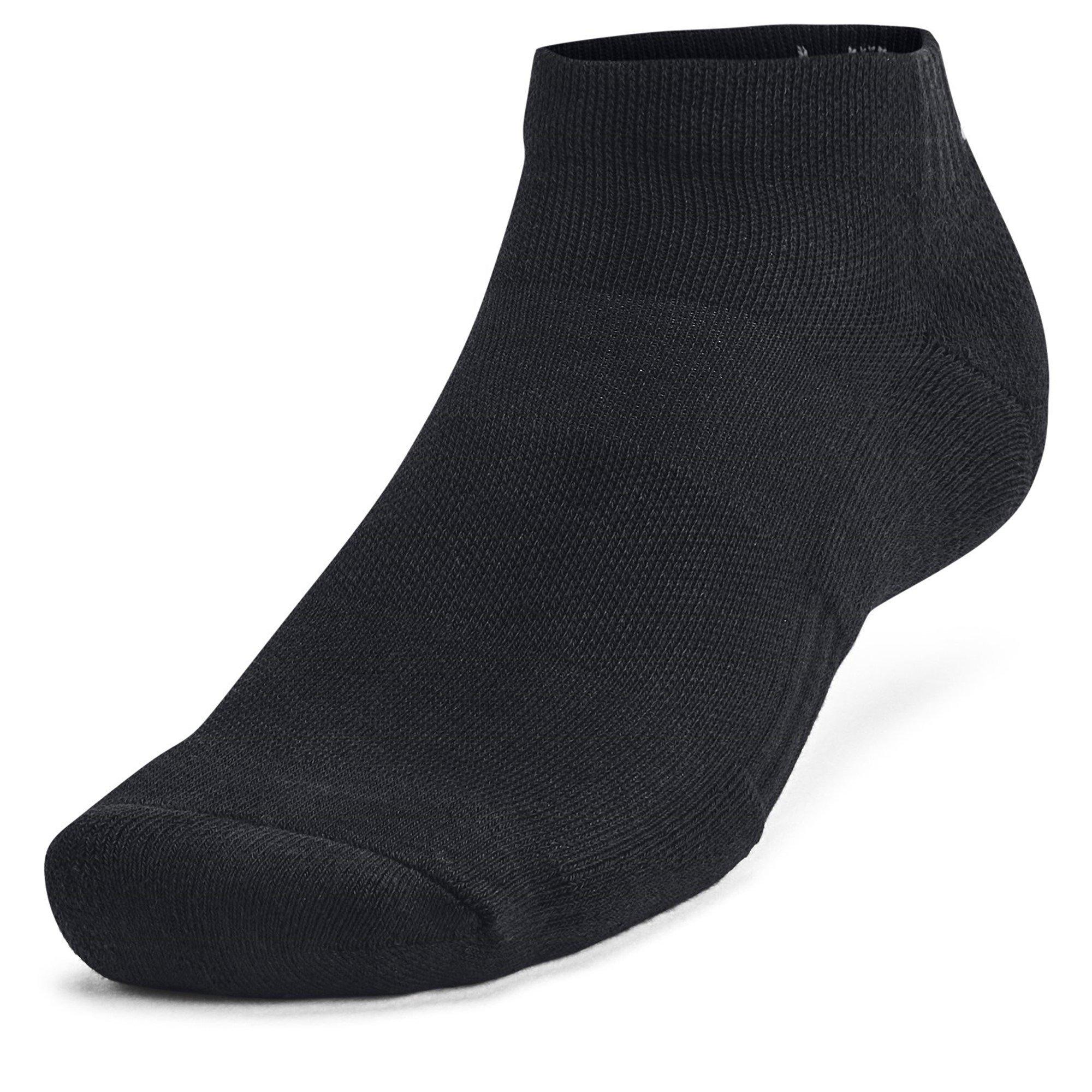Black/Blk/White - Under Armour - Tech 3 Pack Low Cut Socks - 2